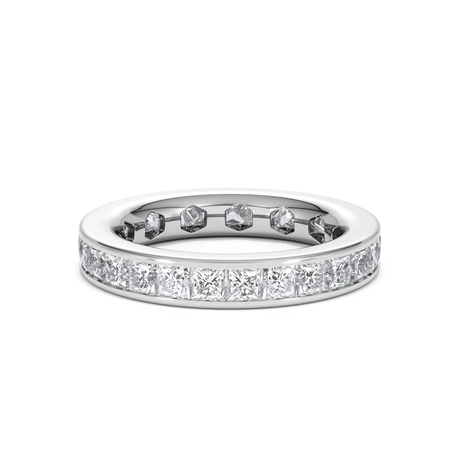 Mens 3ct G/Vs Diamond Platinum Full Band Ring - Image 23
