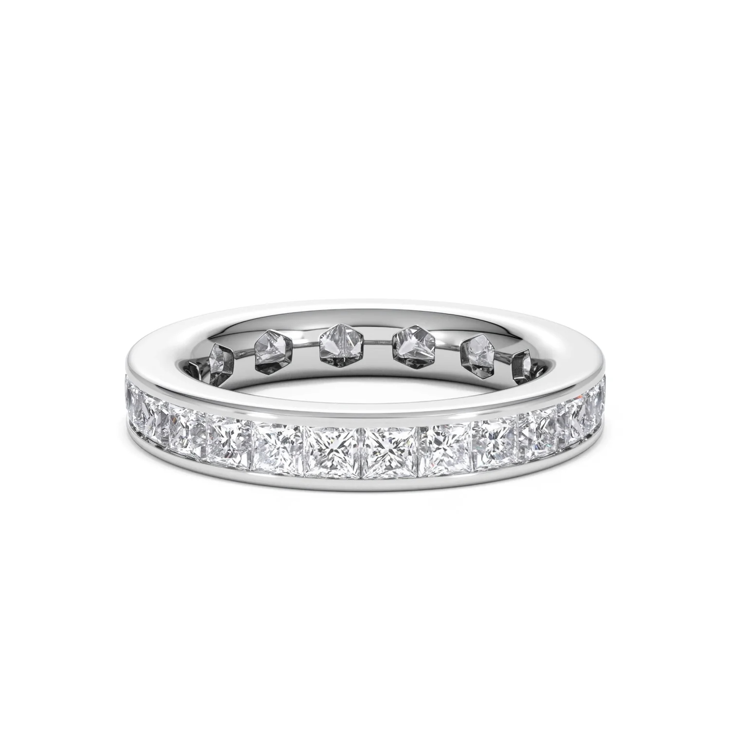 Mens 3ct G/Vs Diamond Platinum Full Band Ring - Image 26