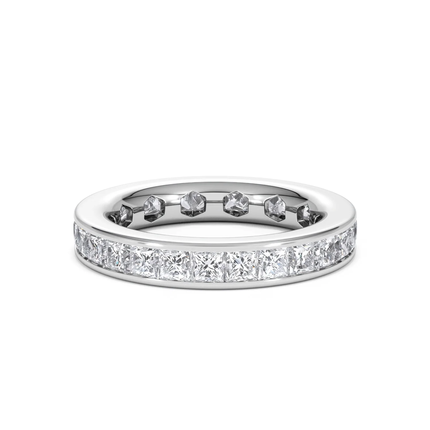 Mens 3ct G/Vs Diamond Platinum Full Band Ring - Image 27