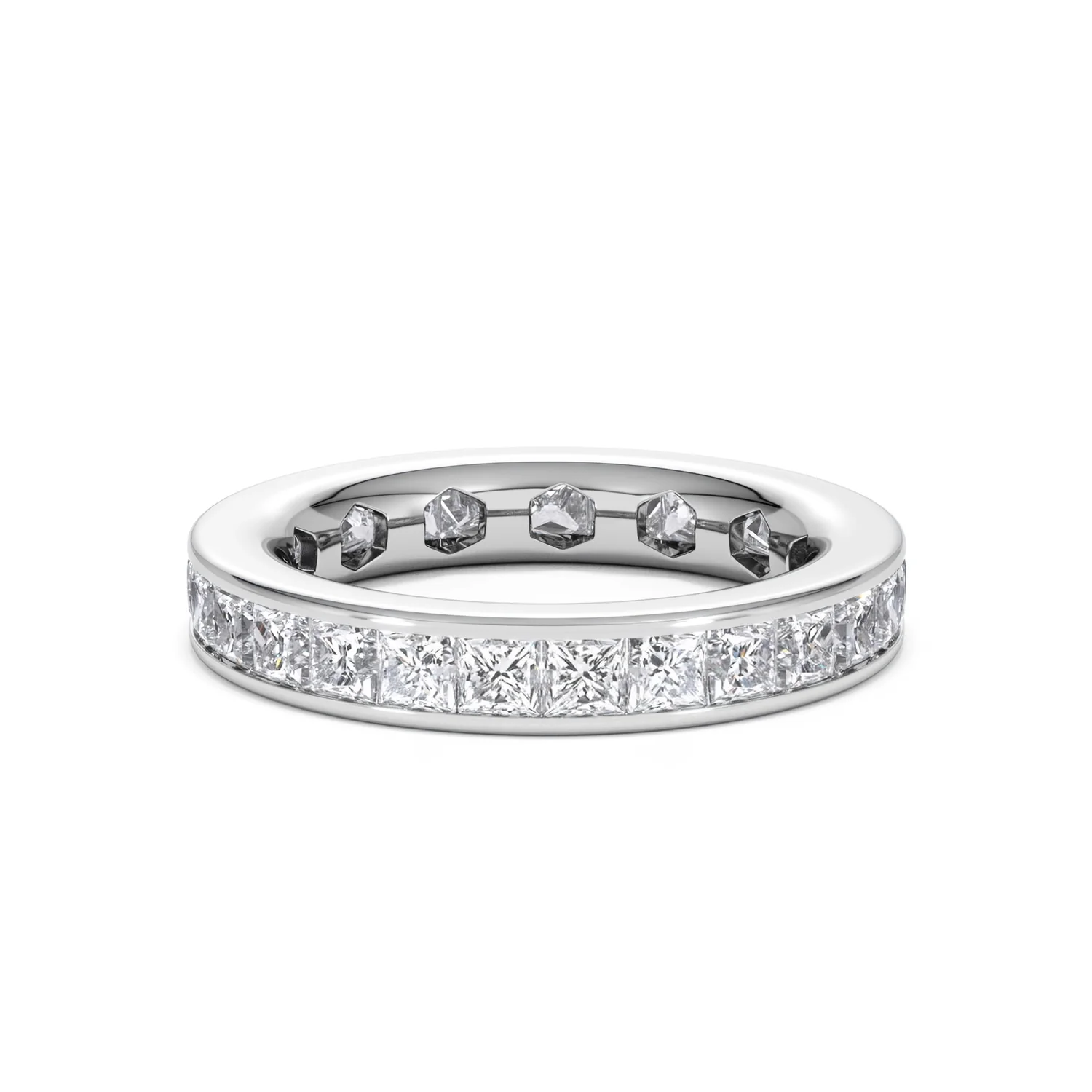 Mens 3ct G/Vs Diamond Platinum Full Band Ring - Image 29