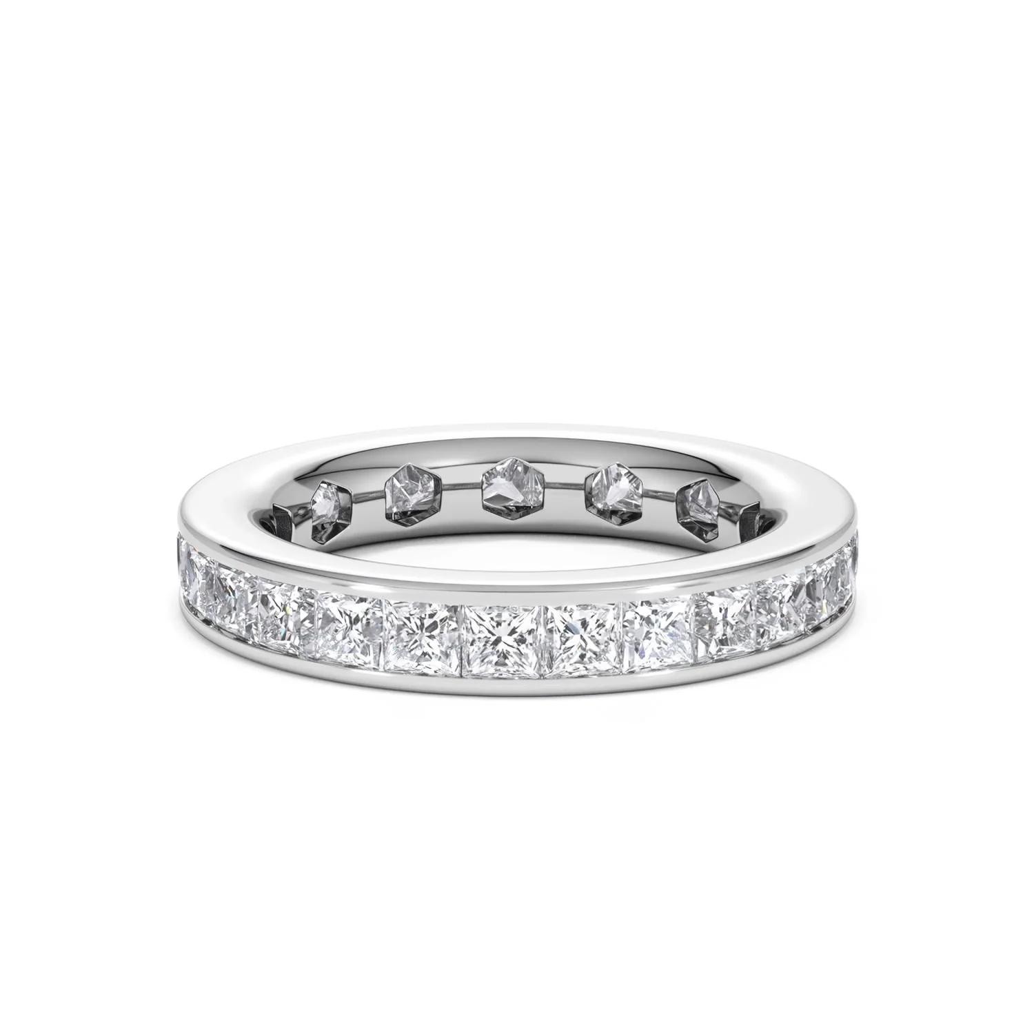 Mens 3ct G/Vs Diamond Platinum Full Band Ring - Image 30