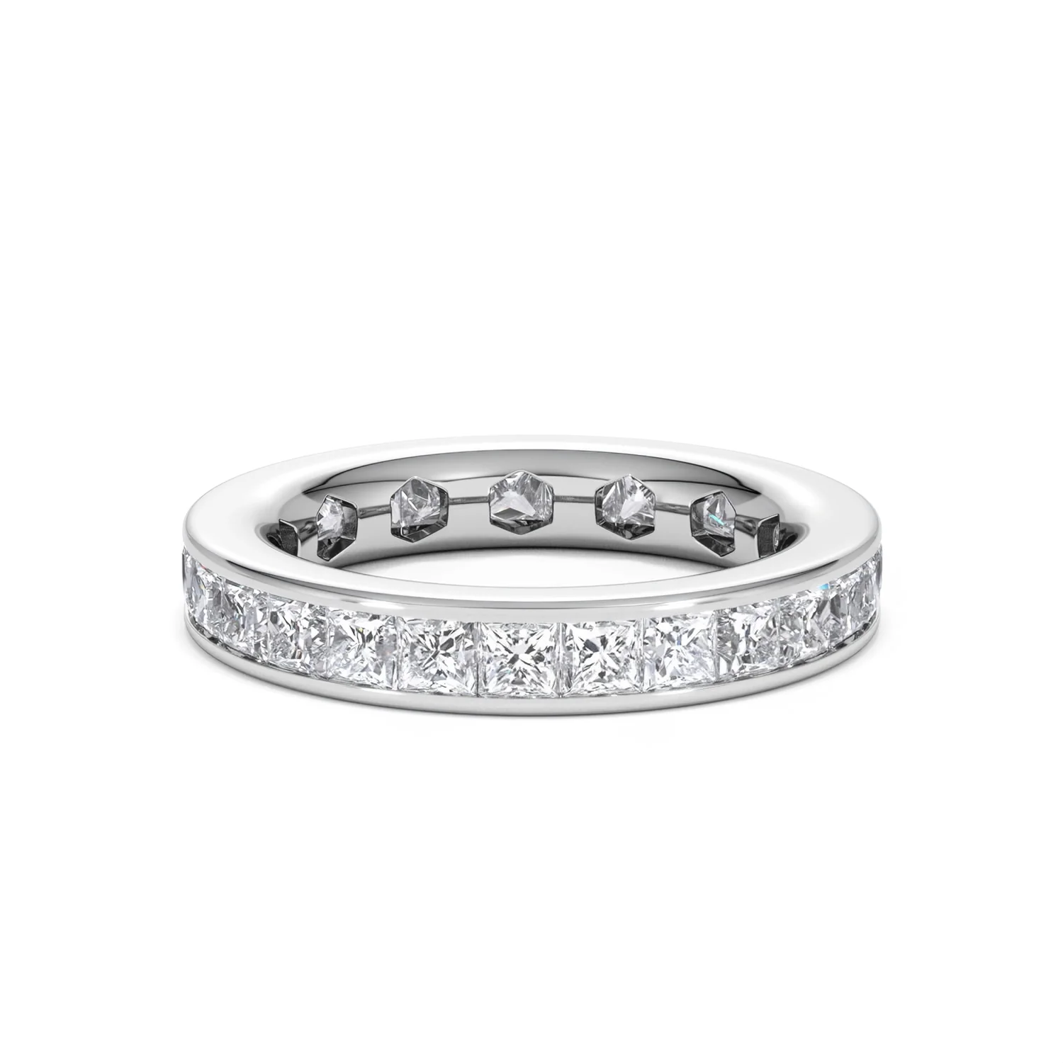 Mens 3ct G/Vs Diamond Platinum Full Band Ring - Image 36