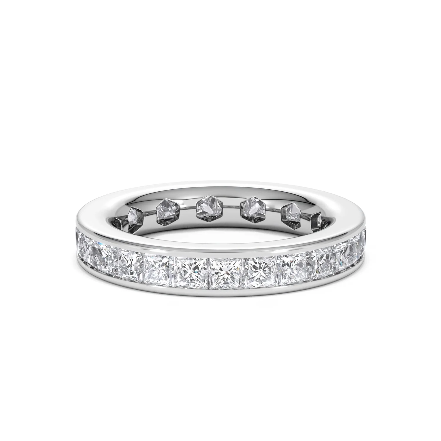 Mens 3ct G/Vs Diamond Platinum Full Band Ring - Image 37