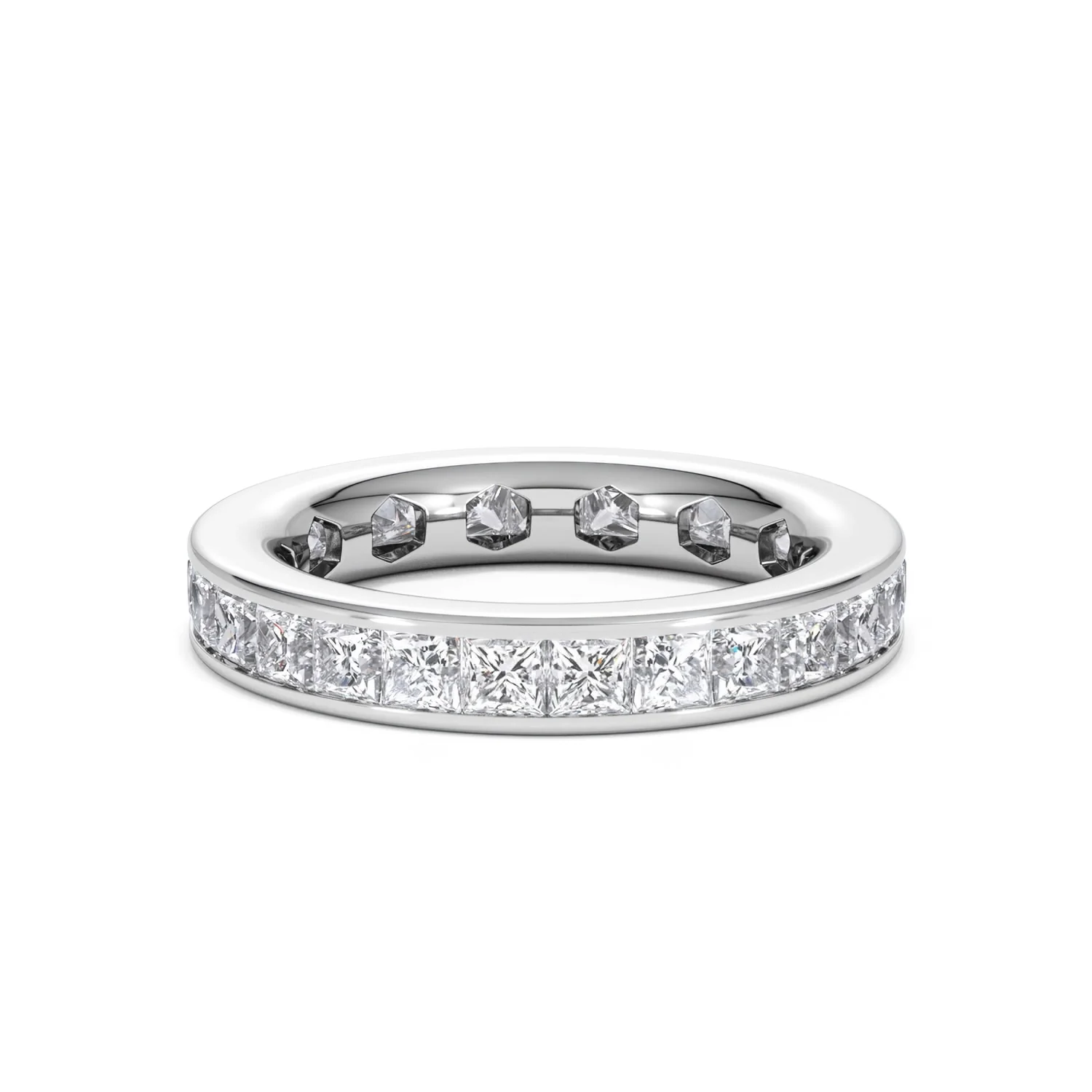 Mens 3ct G/Vs Diamond Platinum Full Band Ring - Image 38