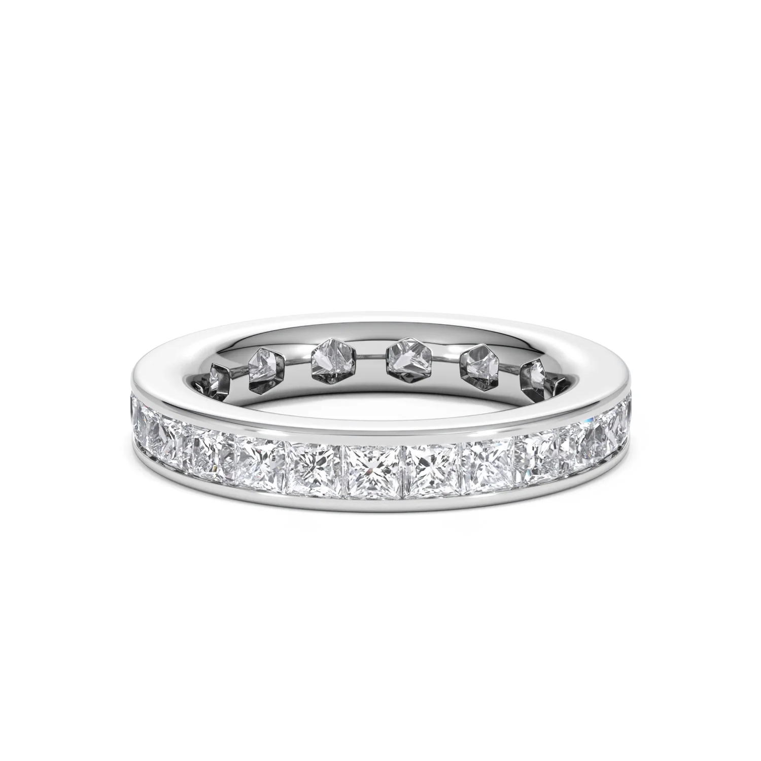 Mens 3ct G/Vs Diamond Platinum Full Band Ring - Image 39