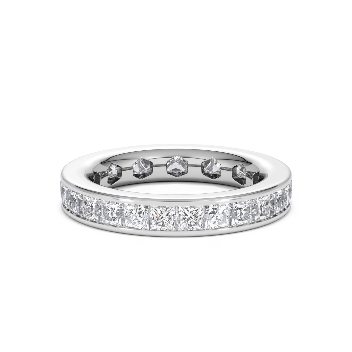 Mens 3ct G/Vs Diamond Platinum Full Band Ring - Image 41