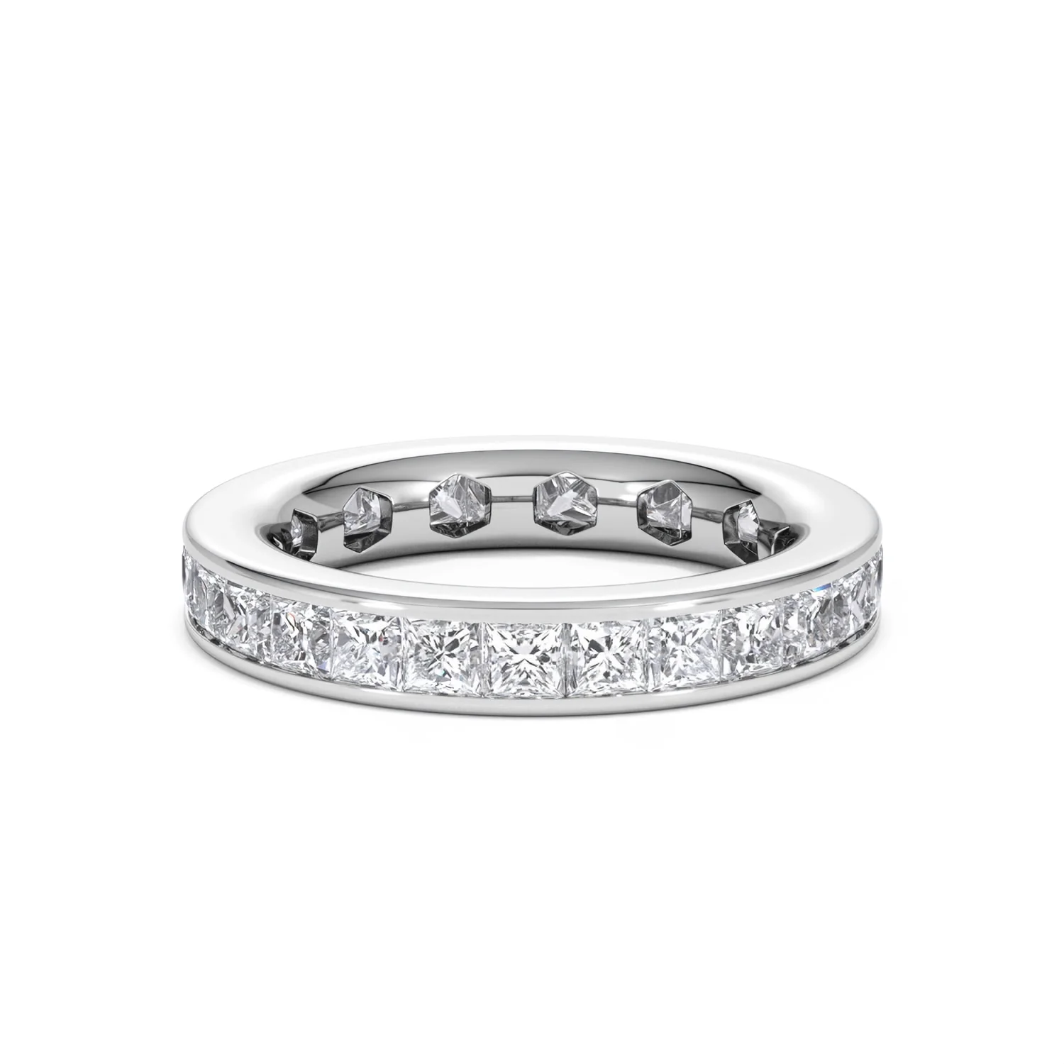 Mens 3ct G/Vs Diamond Platinum Full Band Ring - Image 45