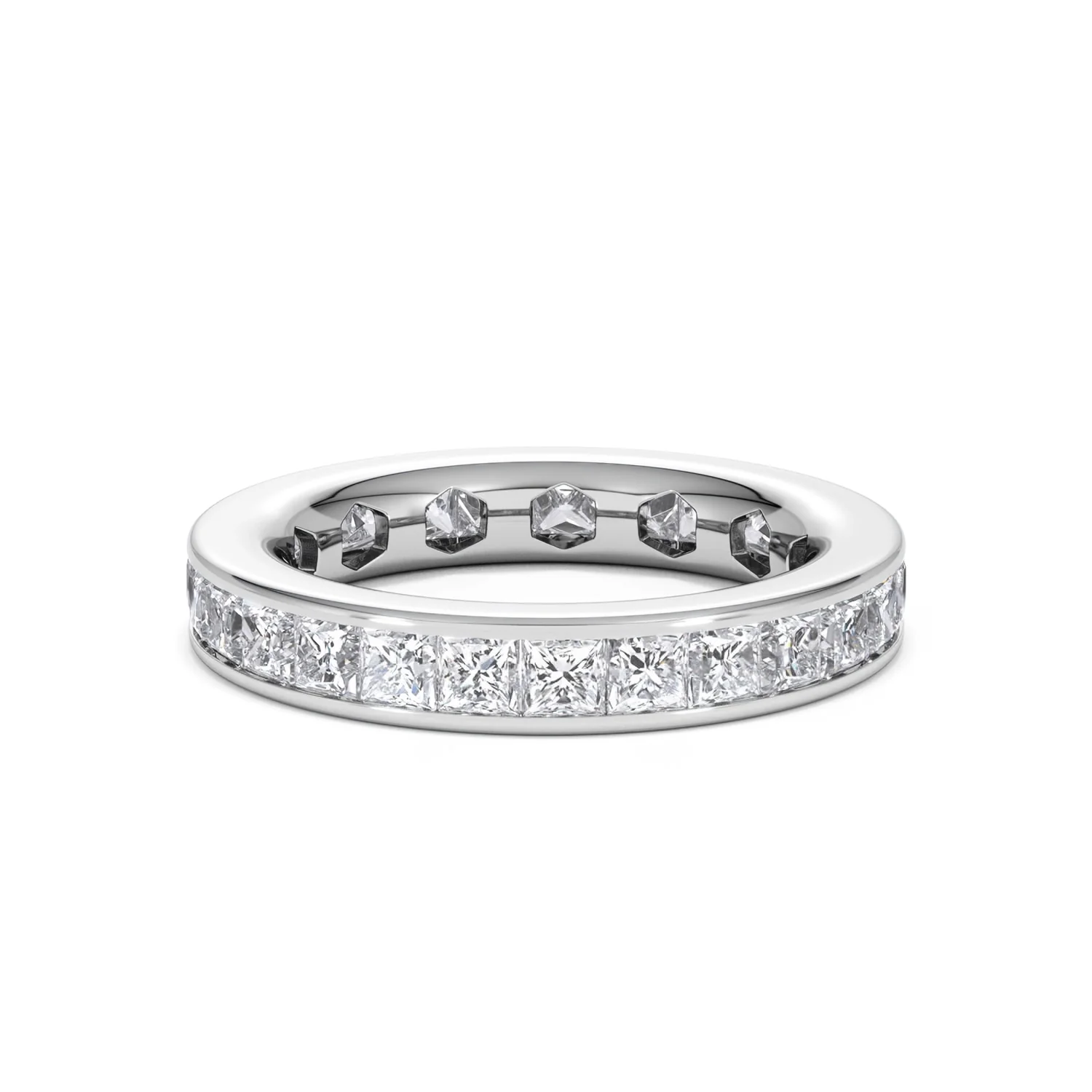 Mens 3ct G/Vs Diamond Platinum Full Band Ring - Image 46