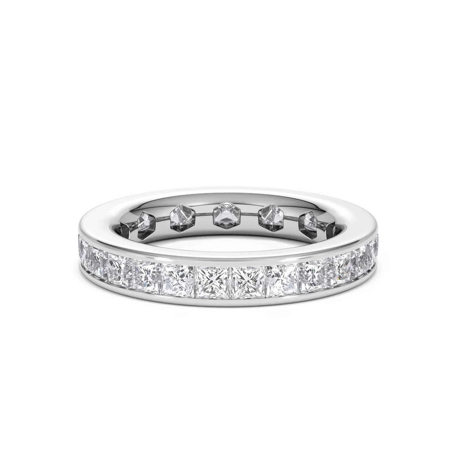 Mens 3ct G/Vs Diamond Platinum Full Band Ring - Image 47
