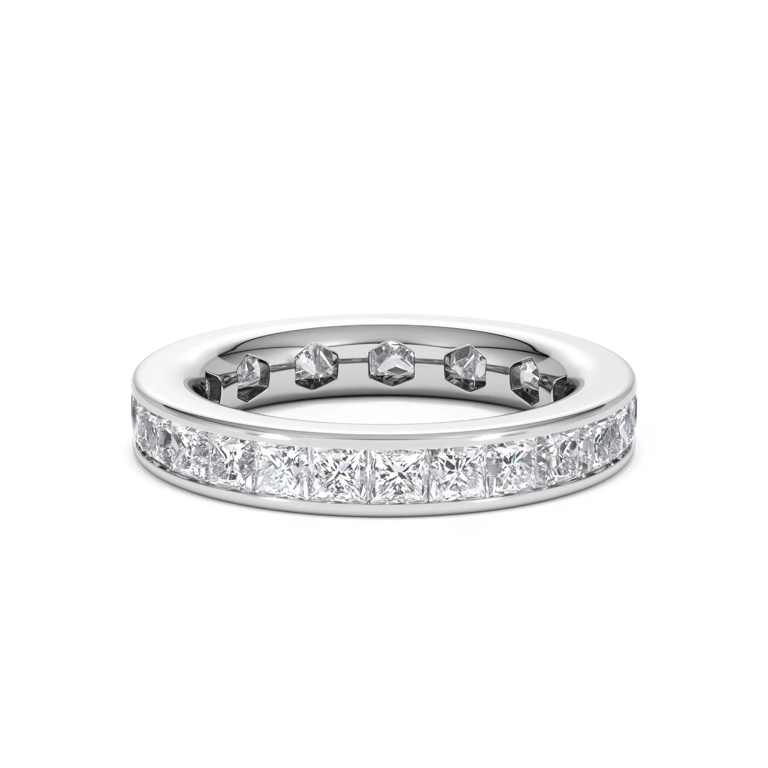 Mens 3ct G/Vs Diamond Platinum Full Band Ring - Image 52
