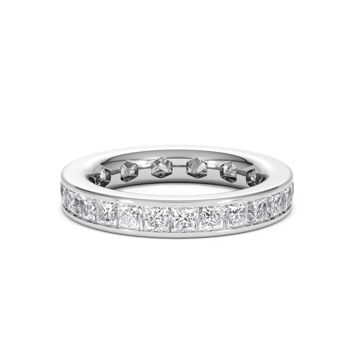 Mens 3ct G/Vs Diamond Platinum Full Band Ring - Image 55