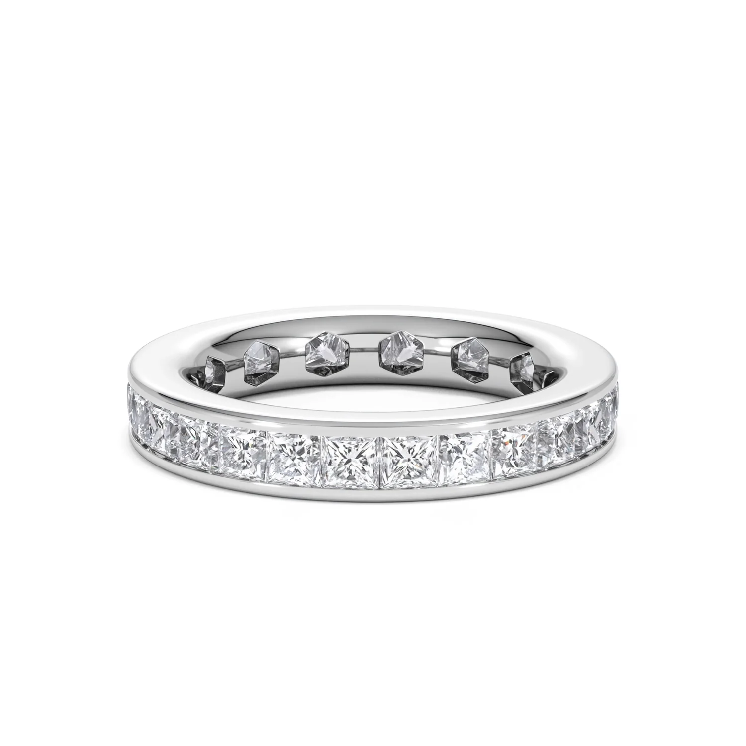 Mens 3ct G/Vs Diamond Platinum Full Band Ring - Image 56