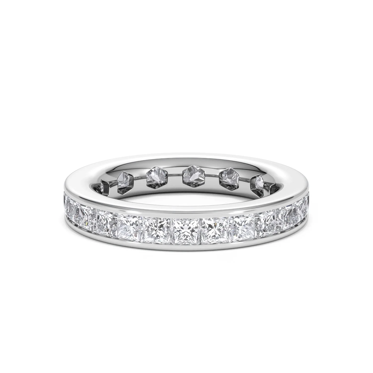 Mens 3ct G/Vs Diamond Platinum Full Band Ring - Image 57