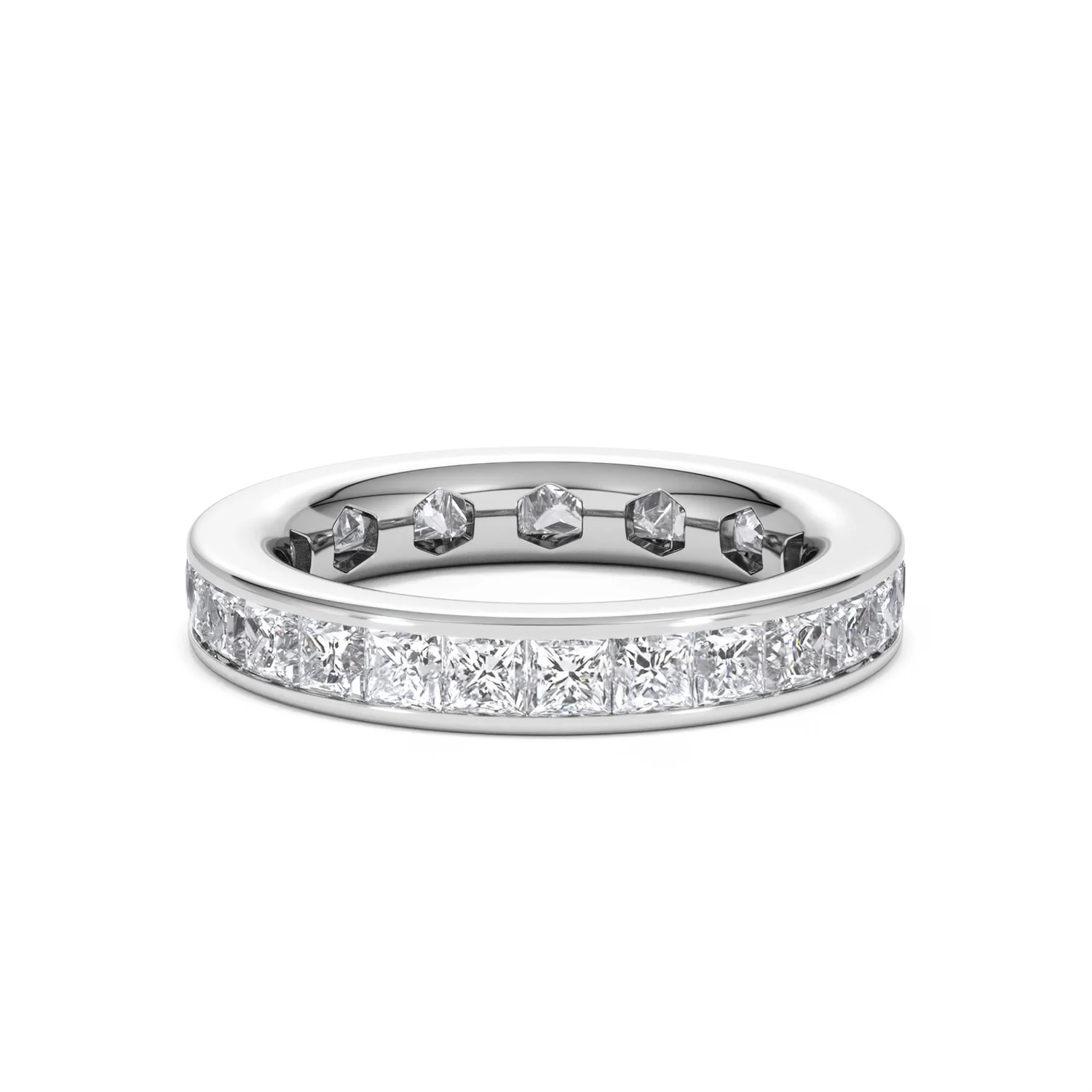 Mens 3ct G/Vs Diamond Platinum Full Band Ring - Image 58