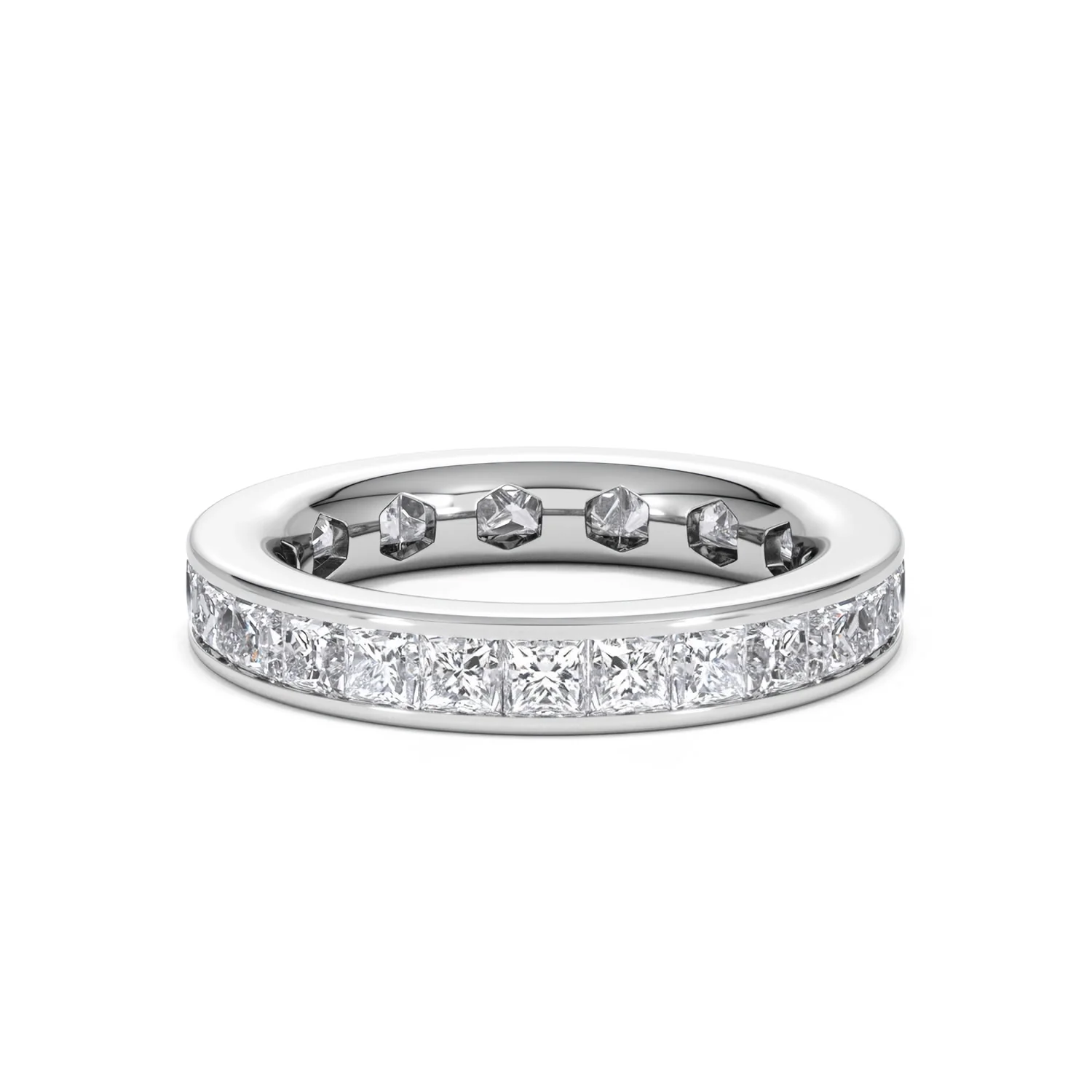 Mens 3ct G/Vs Diamond Platinum Full Band Ring - Image 60