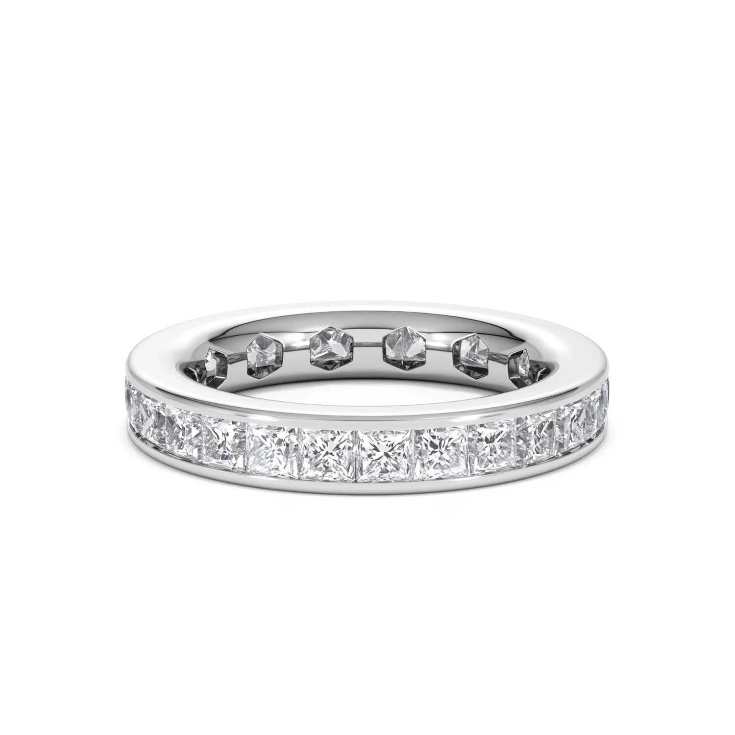 Mens 3ct G/Vs Diamond Platinum Full Band Ring - Image 61