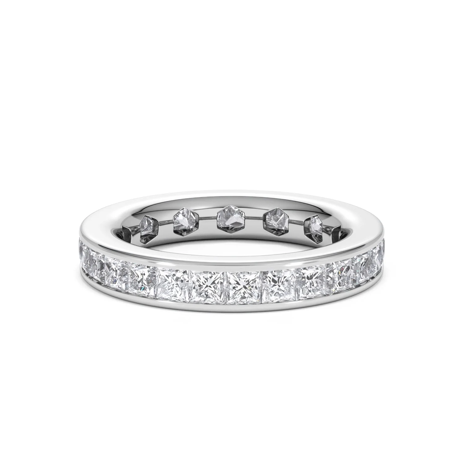 Mens 3ct G/Vs Diamond Platinum Full Band Ring - Image 64