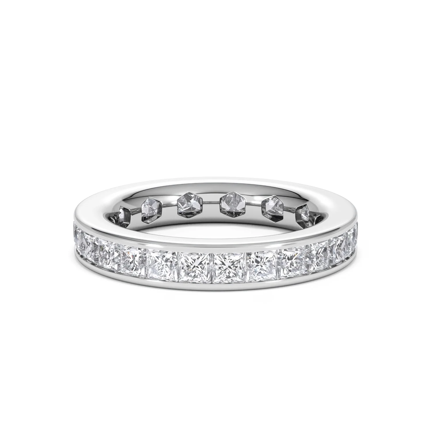 Mens 3ct G/Vs Diamond Platinum Full Band Ring - Image 73