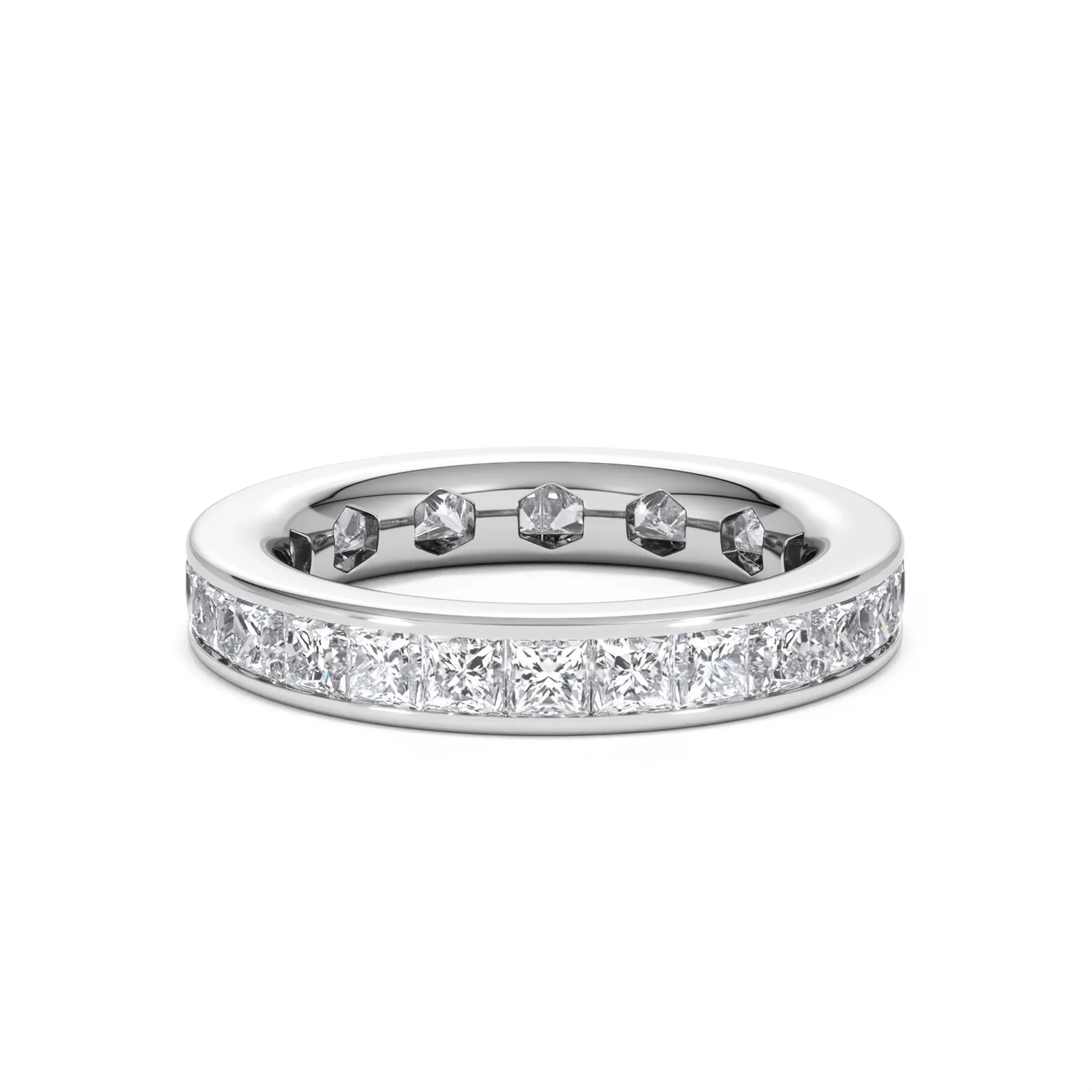 Mens 3ct G/Vs Diamond Platinum Full Band Ring - Image 75