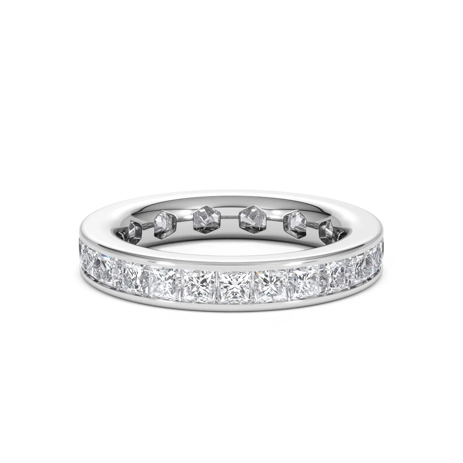 Mens 3ct G/Vs Diamond Platinum Full Band Ring - Image 84