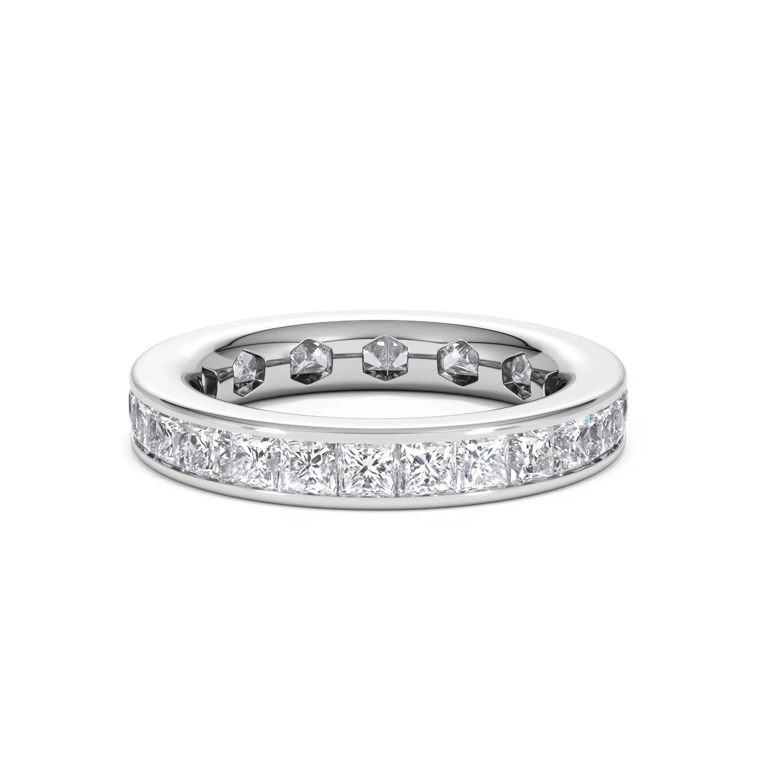 Mens 3ct G/Vs Diamond Platinum Full Band Ring - Image 86