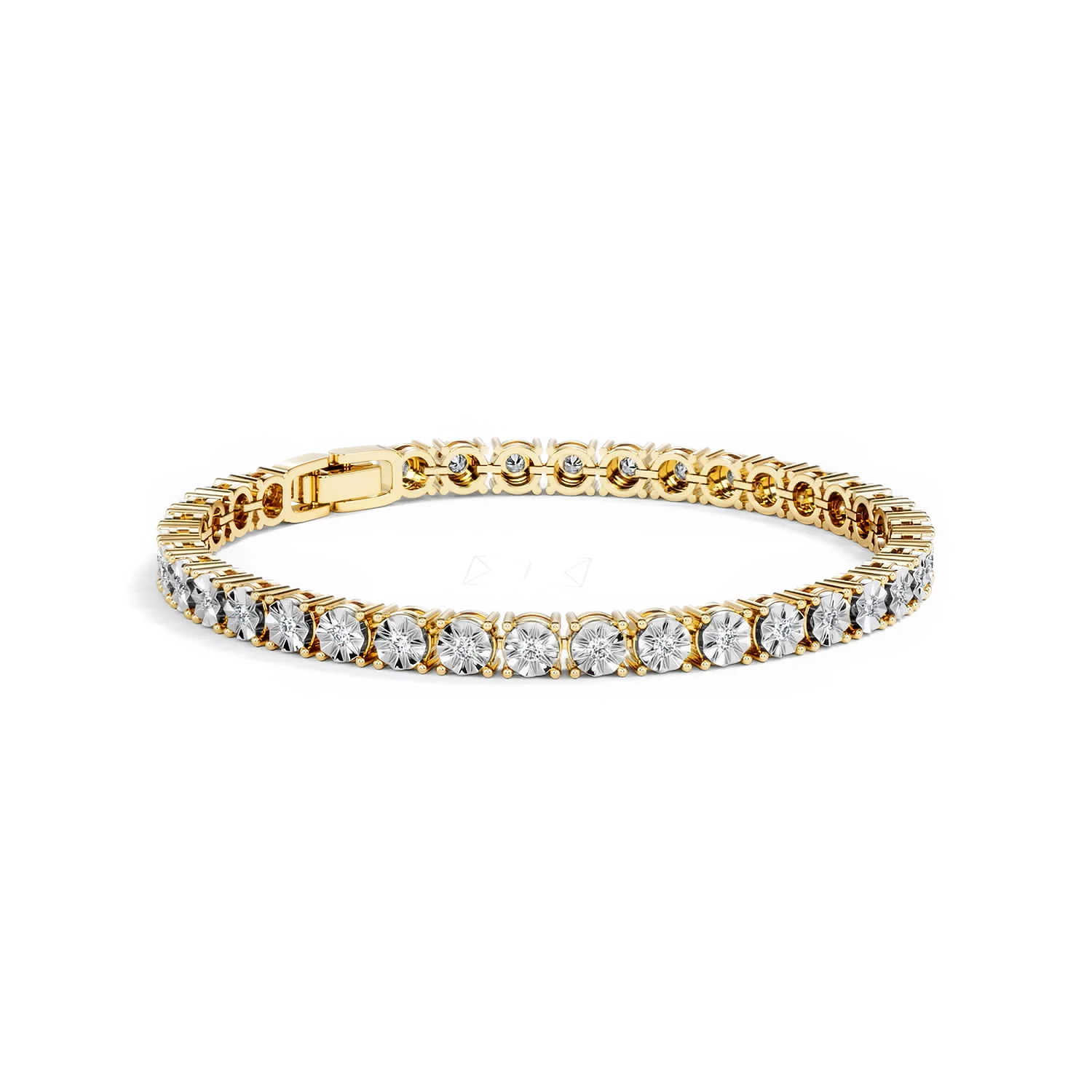 Mens Lab Diamond 1.00ct Tennis Bracelet in 18K Gold Vermeil - Image 19