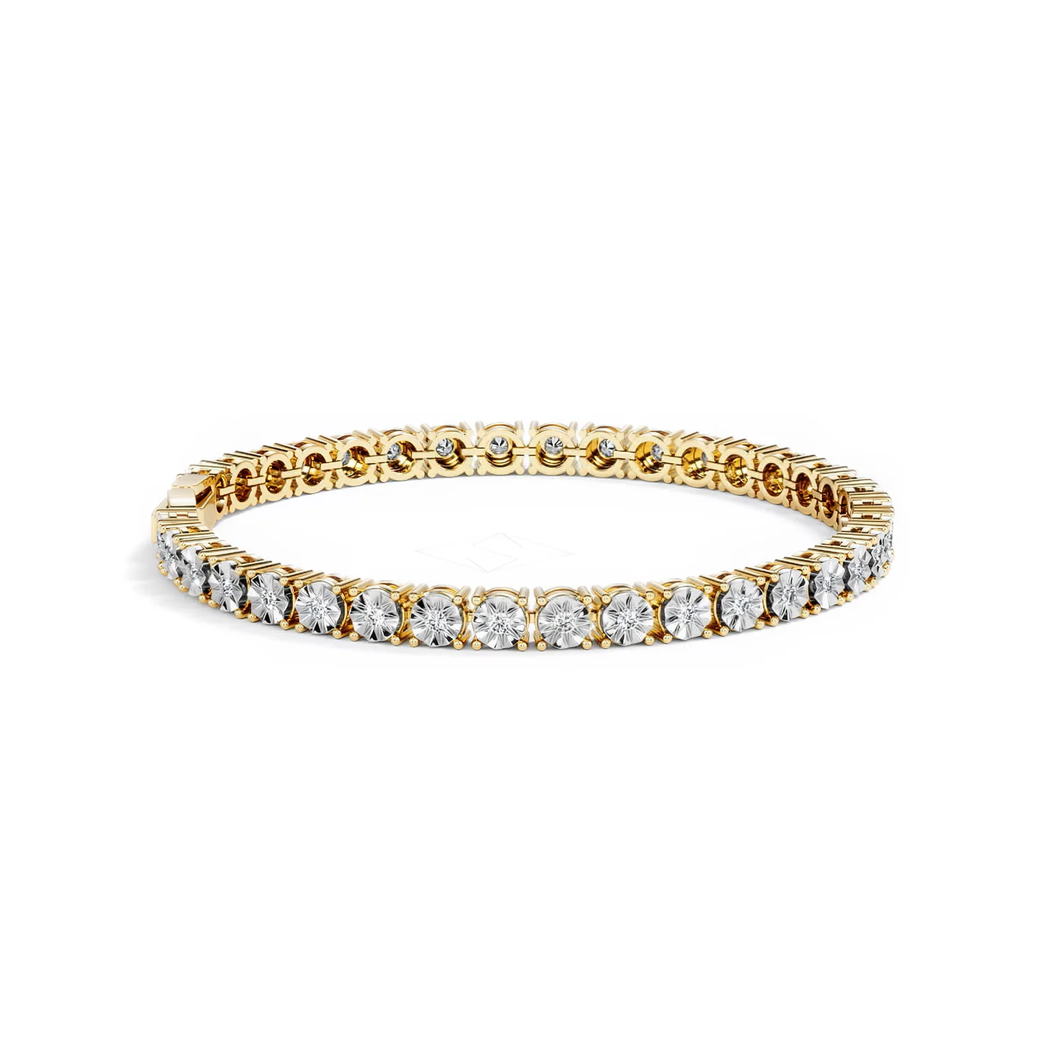 Mens Lab Diamond 1.00ct Tennis Bracelet in 18K Gold Vermeil - Image 29