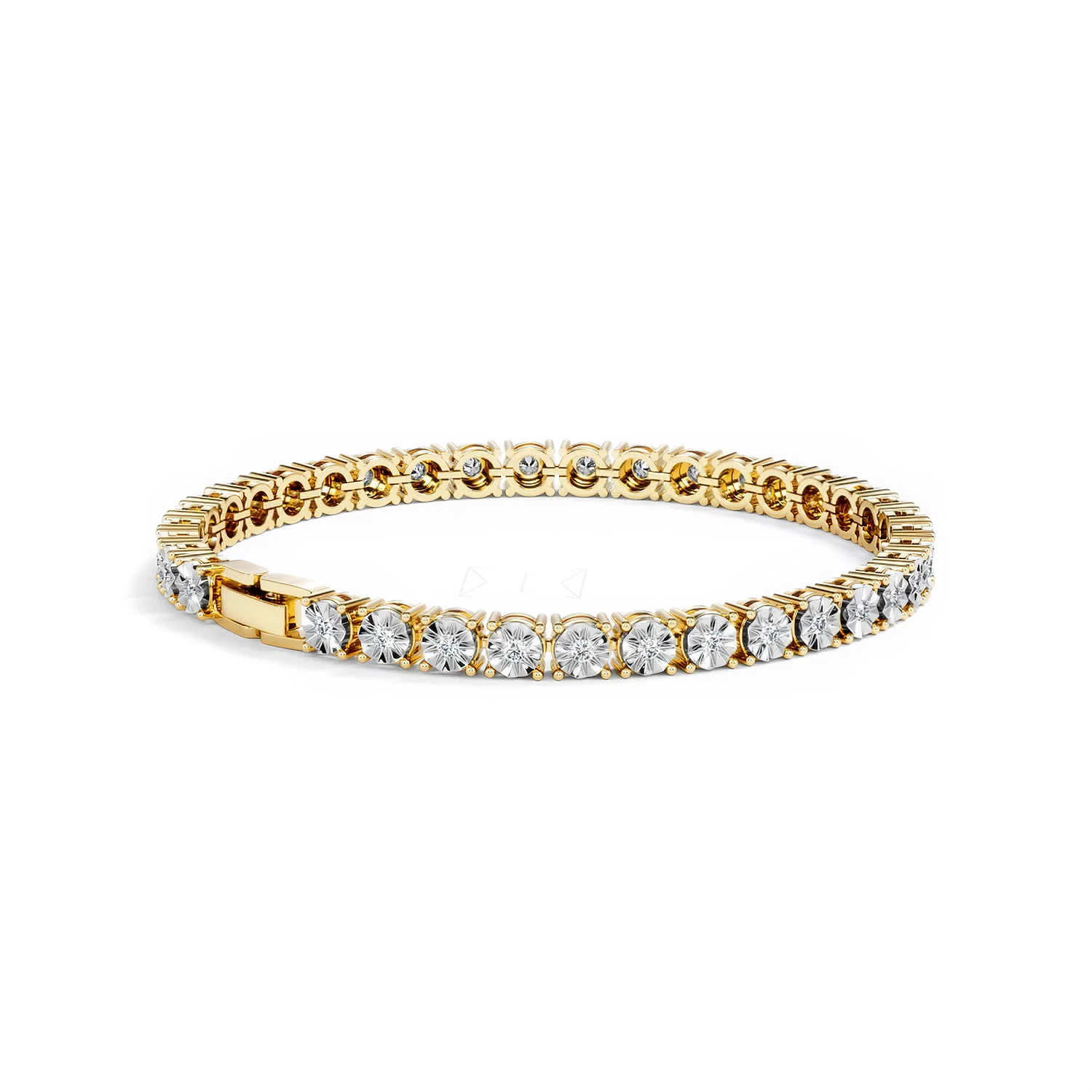 Mens Lab Diamond 1.00ct Tennis Bracelet in 18K Gold Vermeil - Image 39