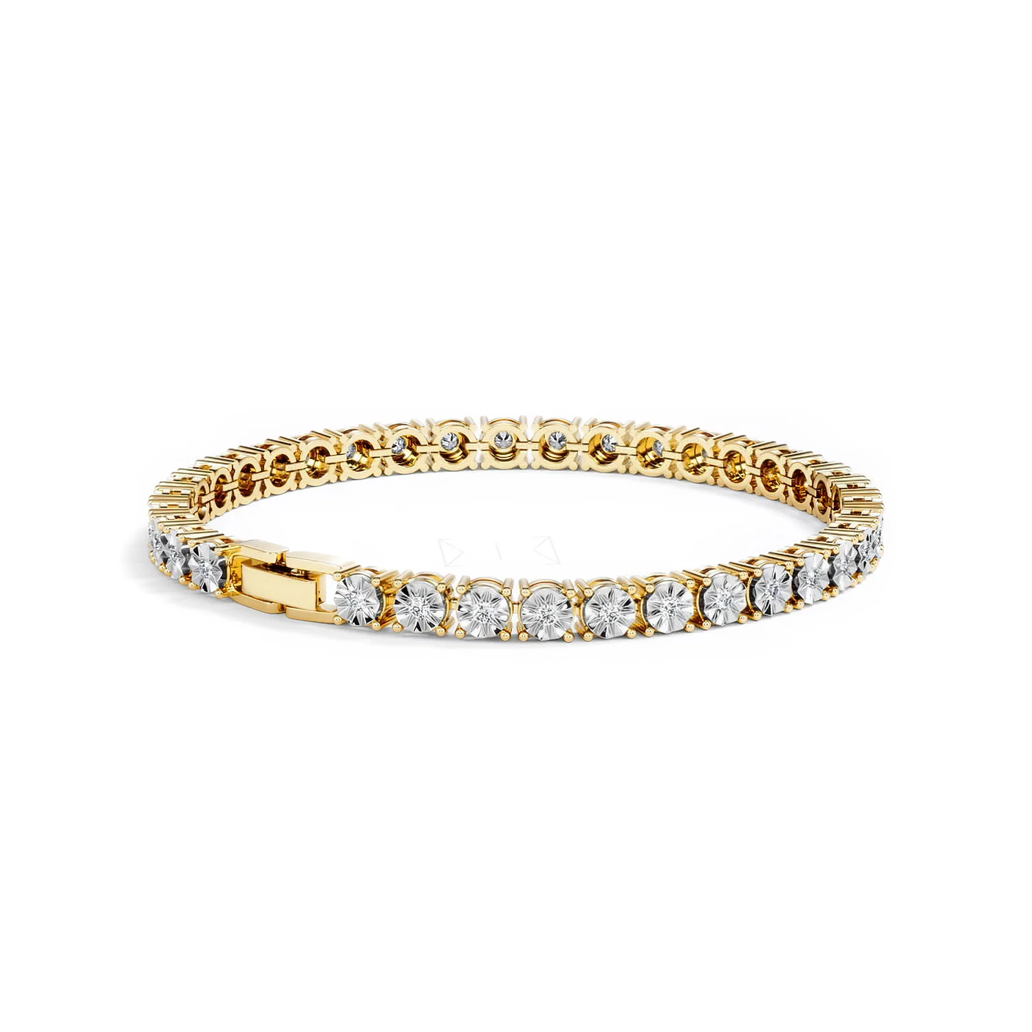 Mens Lab Diamond 1.00ct Tennis Bracelet in 18K Gold Vermeil - Image 41
