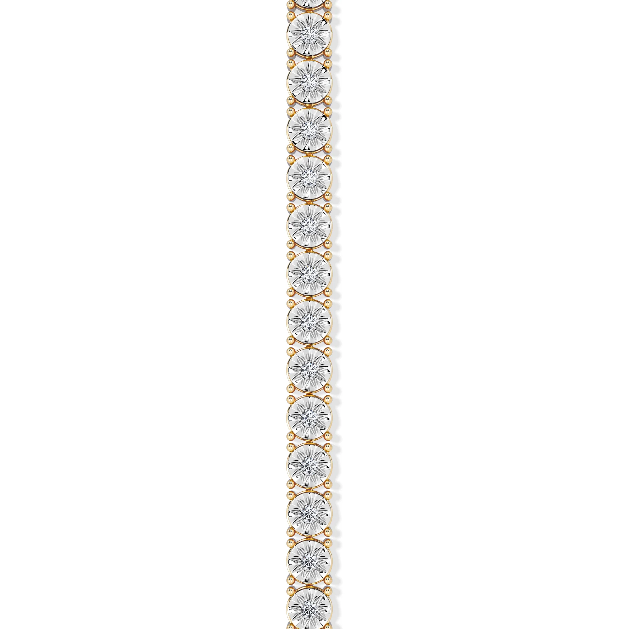 Mens Lab Diamond 1.00ct Tennis Bracelet in 18K Gold Vermeil - Image 5
