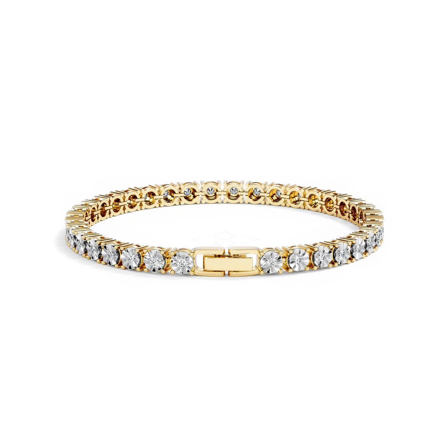 Mens Lab Diamond 1.00ct Tennis Bracelet in 18K Gold Vermeil - Image 50