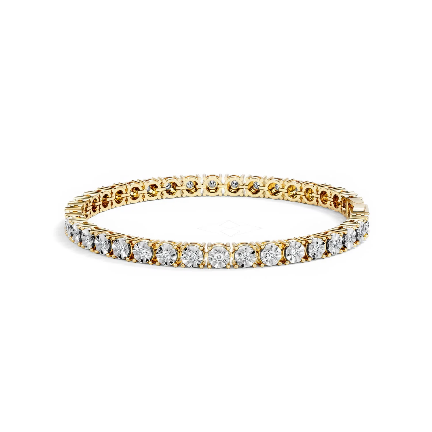 Mens Lab Diamond 1.00ct Tennis Bracelet in 18K Gold Vermeil - Image 70