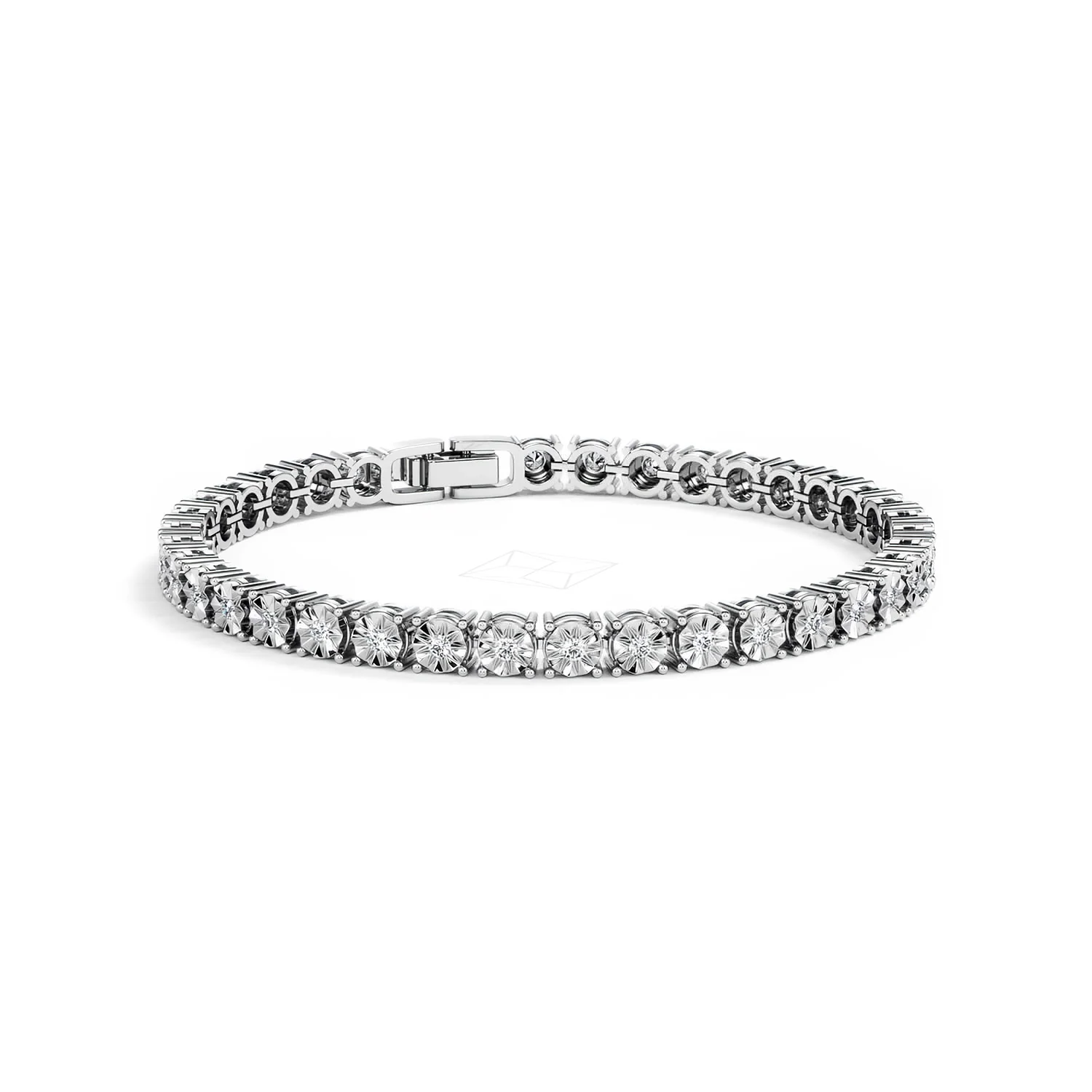 Mens Lab Diamond 1.00ct Tennis Bracelet in 925 Silver - Image 20