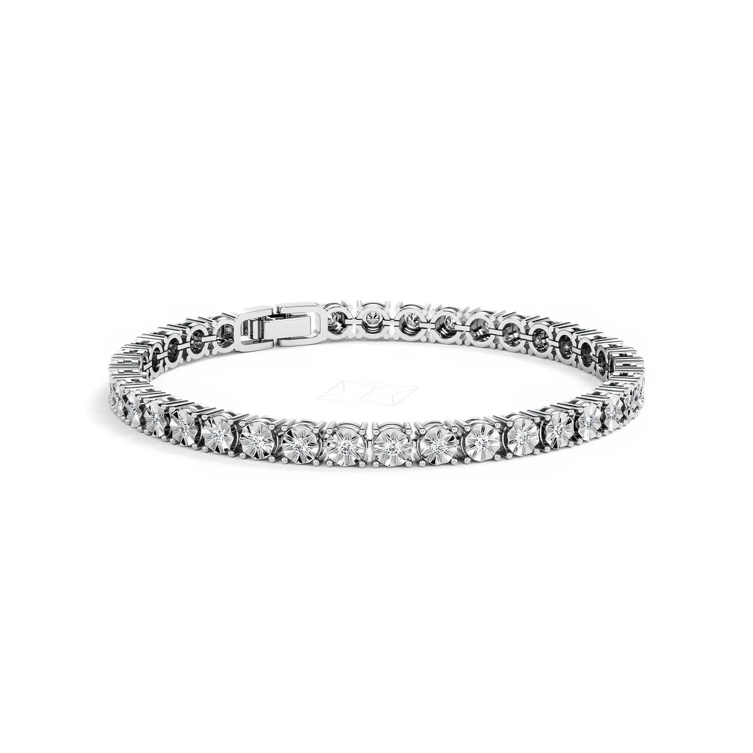 Mens Lab Diamond 1.00ct Tennis Bracelet in 925 Silver - Image 22