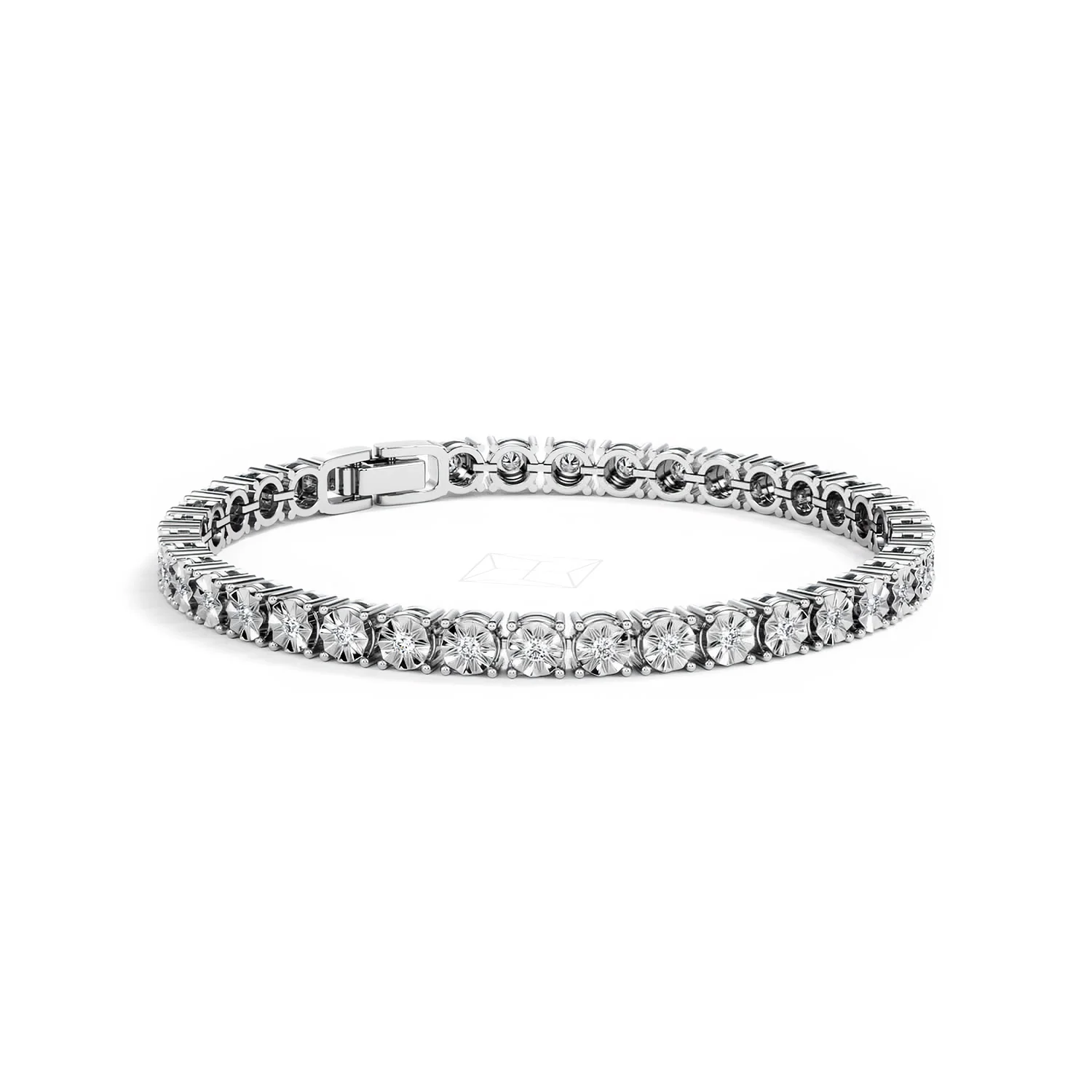 Mens Lab Diamond 1.00ct Tennis Bracelet in 925 Silver - Image 23