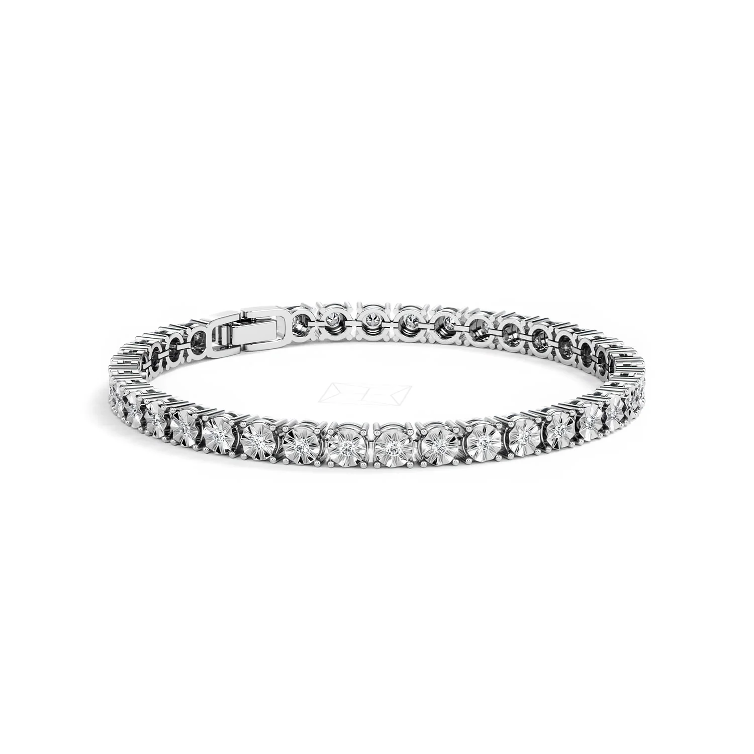 Mens Lab Diamond 1.00ct Tennis Bracelet in 925 Silver - Image 24