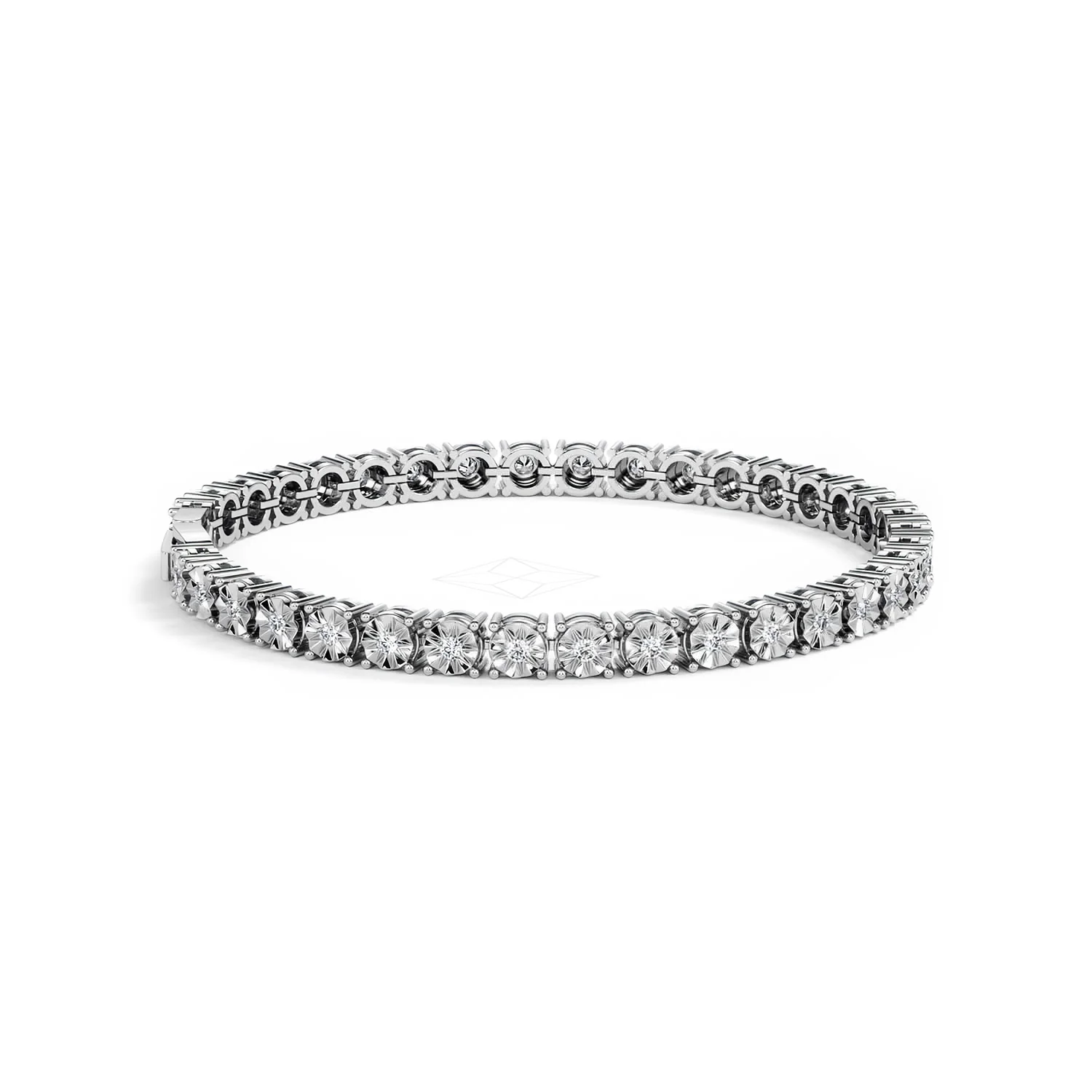 Mens Lab Diamond 1.00ct Tennis Bracelet in 925 Silver - Image 35