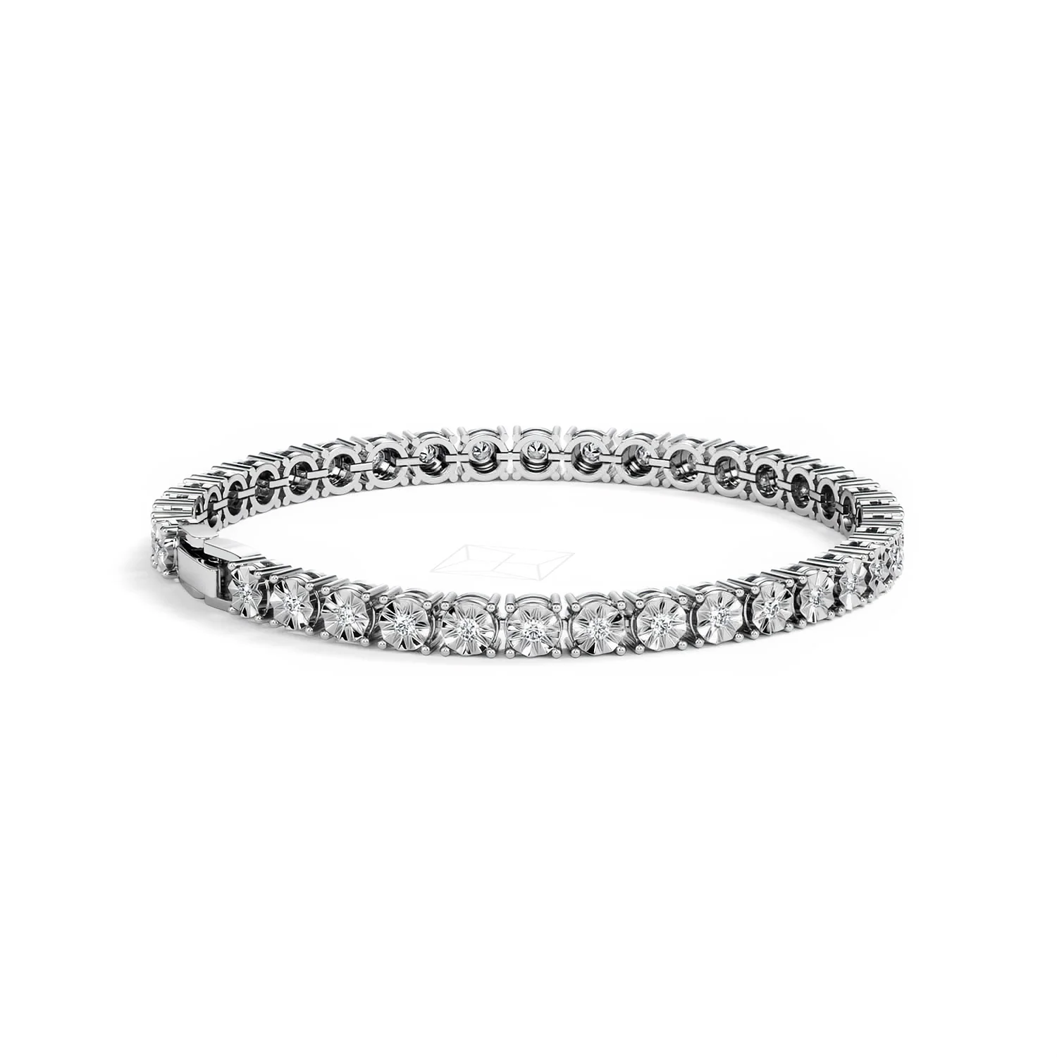 Mens Lab Diamond 1.00ct Tennis Bracelet in 925 Silver - Image 39