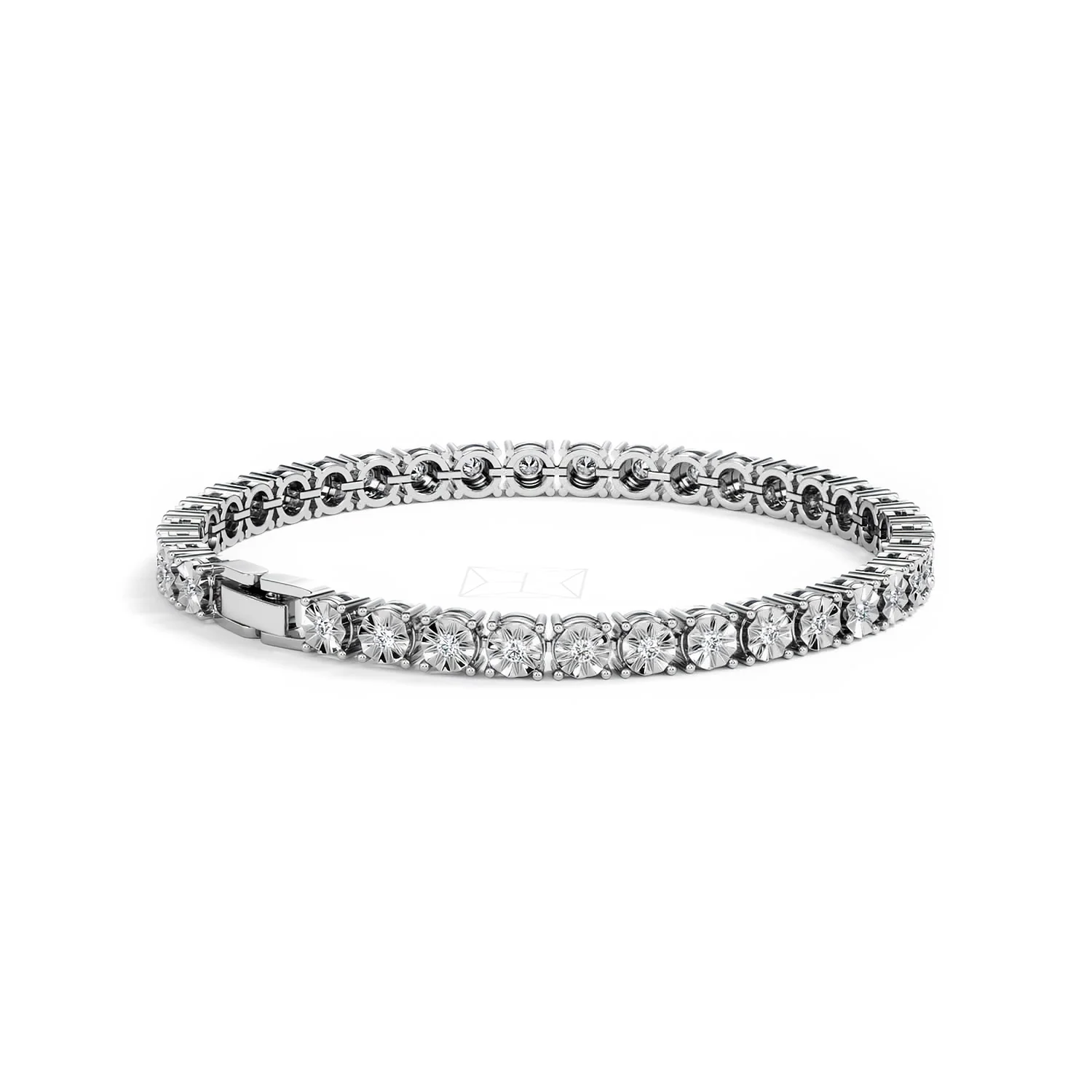 Mens Lab Diamond 1.00ct Tennis Bracelet in 925 Silver - Image 42