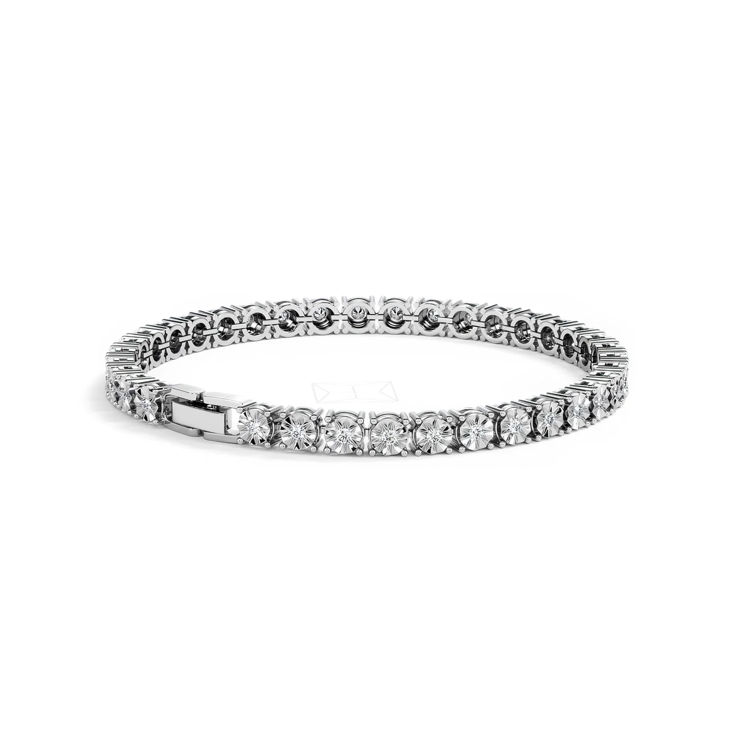 Mens Lab Diamond 1.00ct Tennis Bracelet in 925 Silver - Image 44