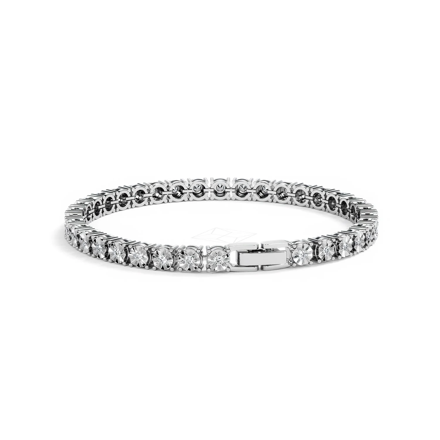 Mens Lab Diamond 1.00ct Tennis Bracelet in 925 Silver - Image 56