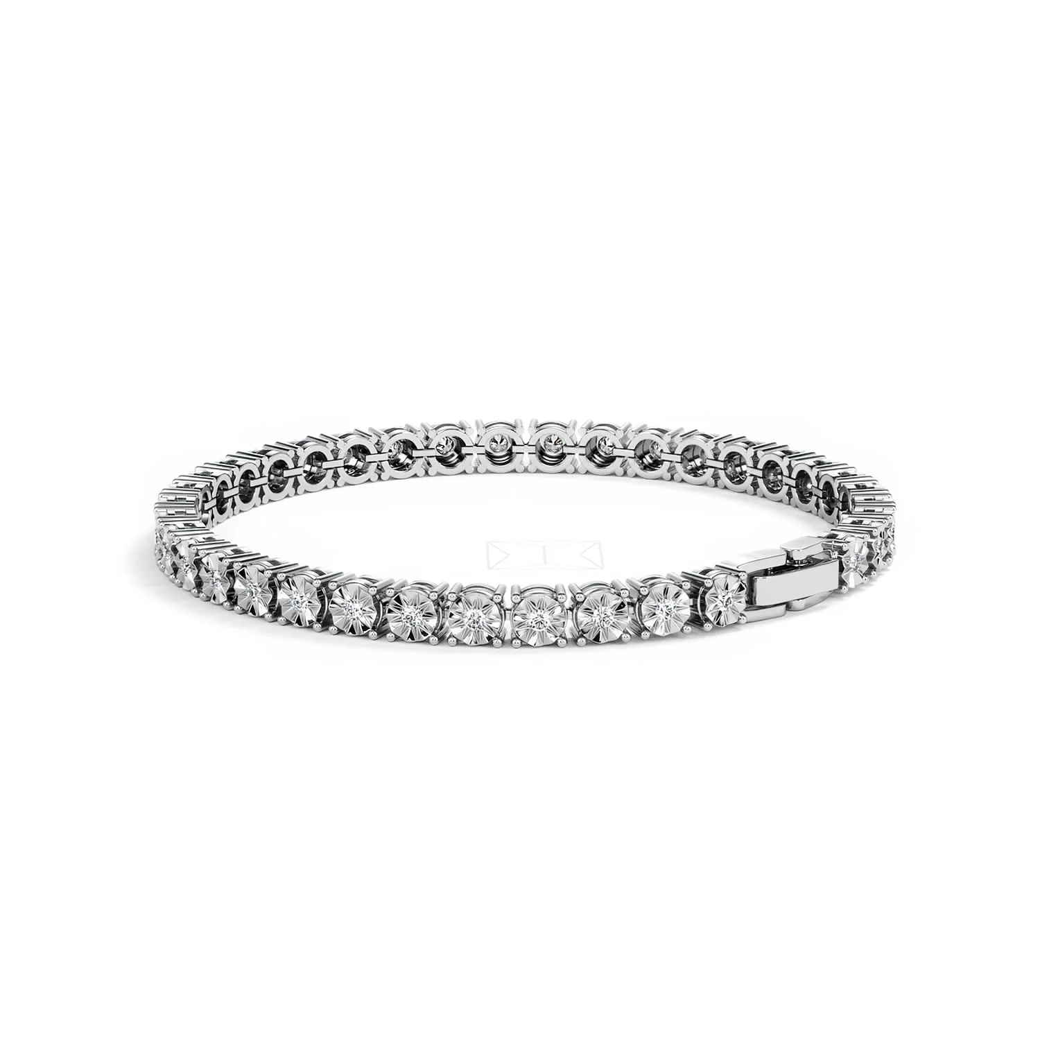 Mens Lab Diamond 1.00ct Tennis Bracelet in 925 Silver - Image 62
