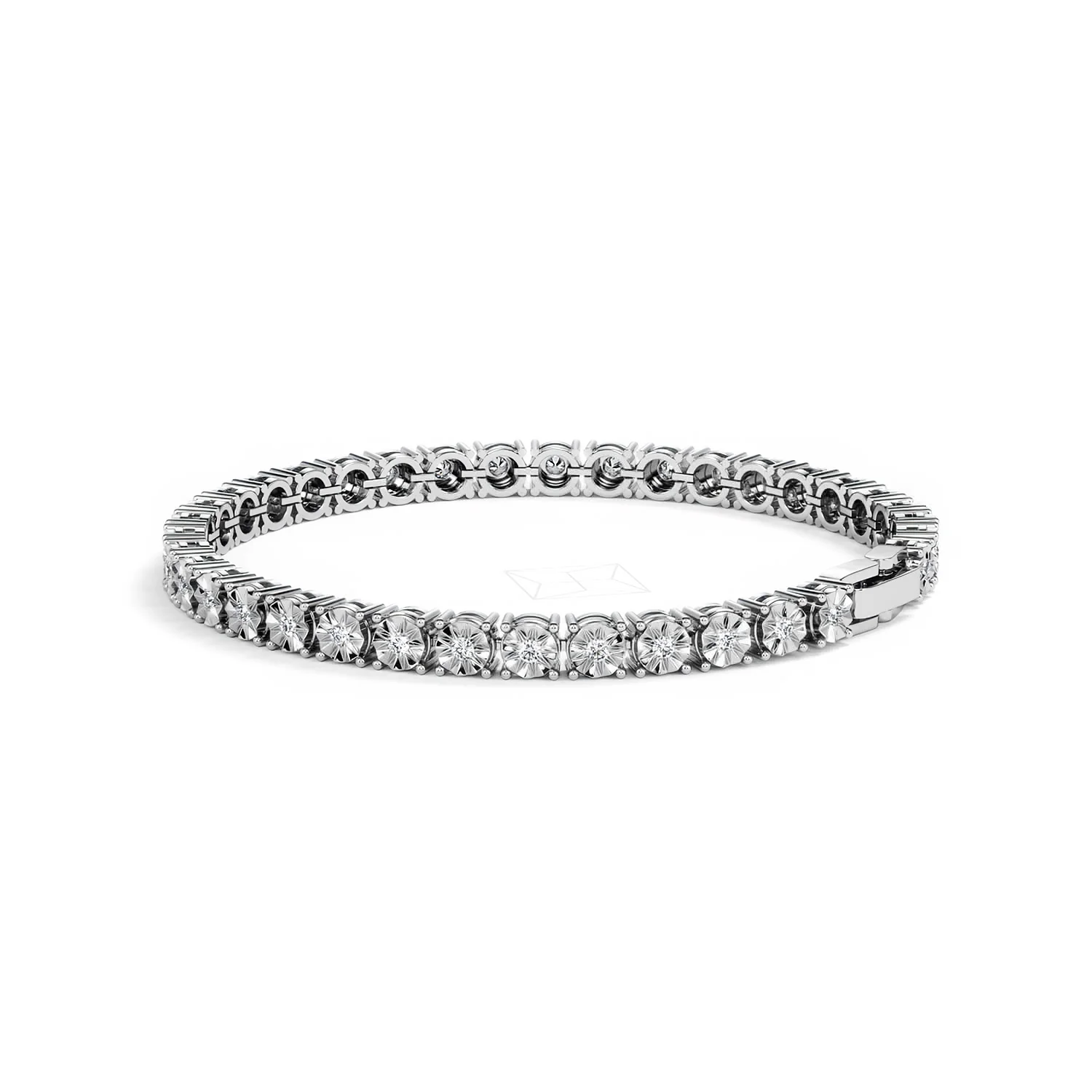 Mens Lab Diamond 1.00ct Tennis Bracelet in 925 Silver - Image 64