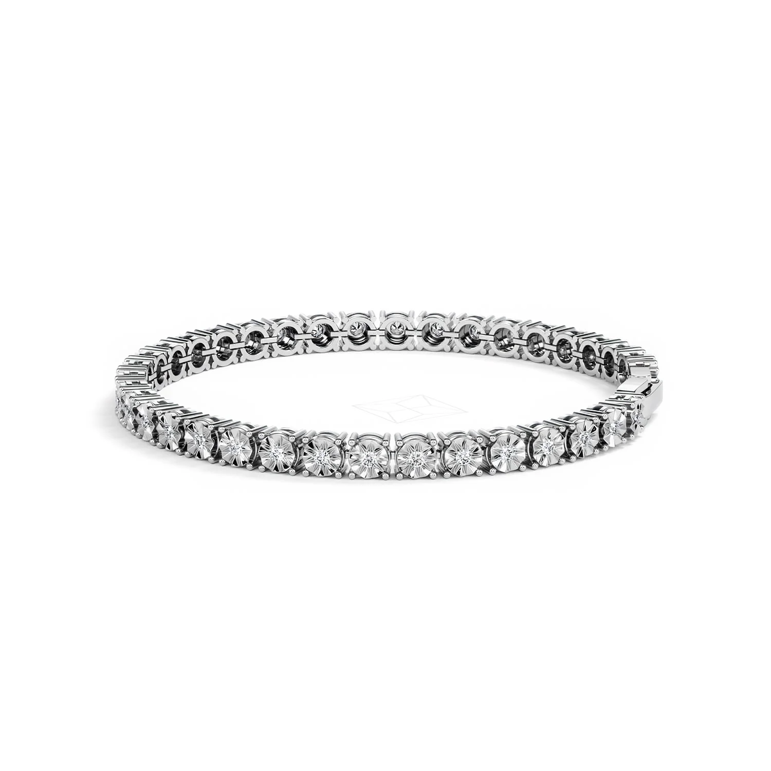 Mens Lab Diamond 1.00ct Tennis Bracelet in 925 Silver - Image 68