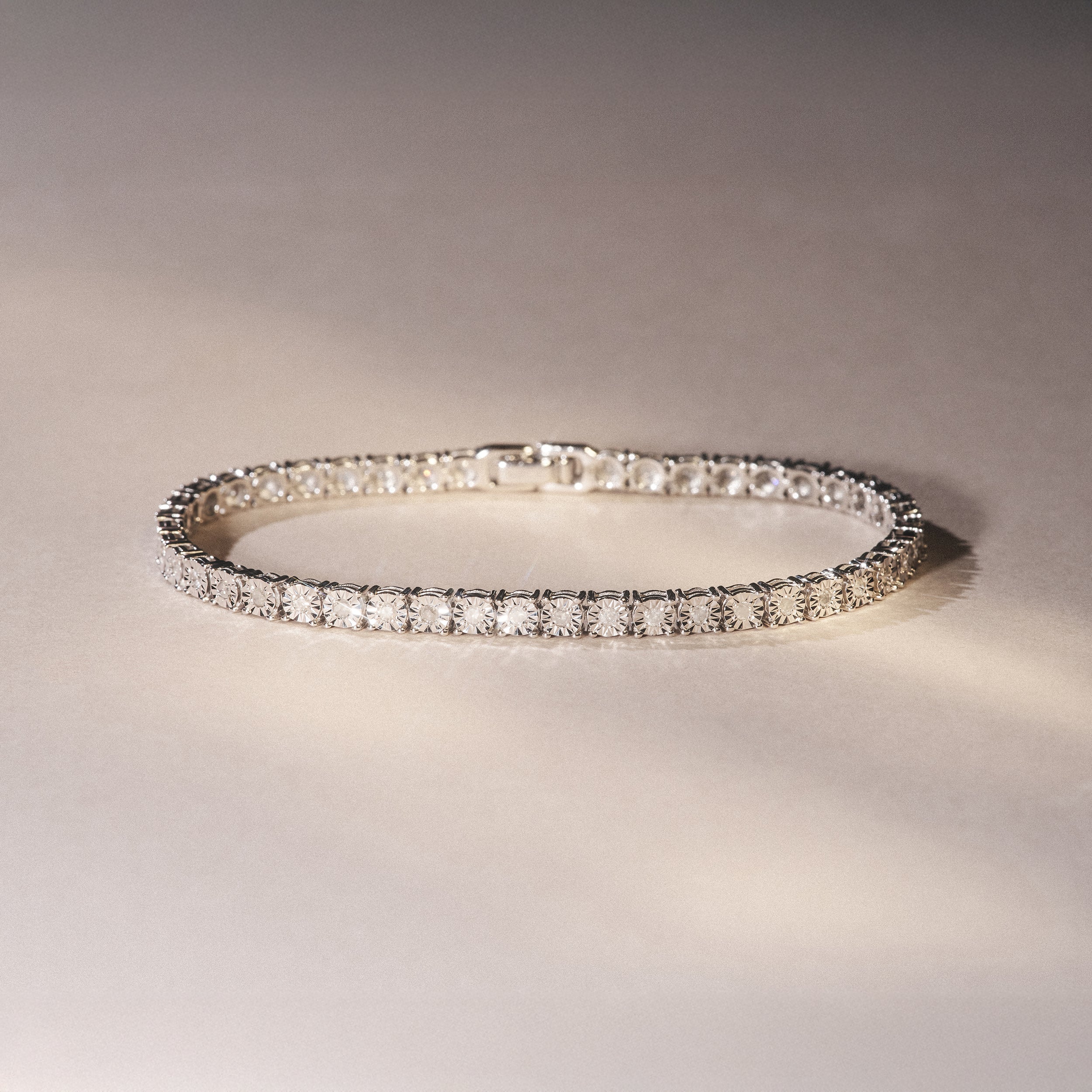 Mens Lab Diamond 1.00ct Tennis Bracelet in 925 Silver - Image 7