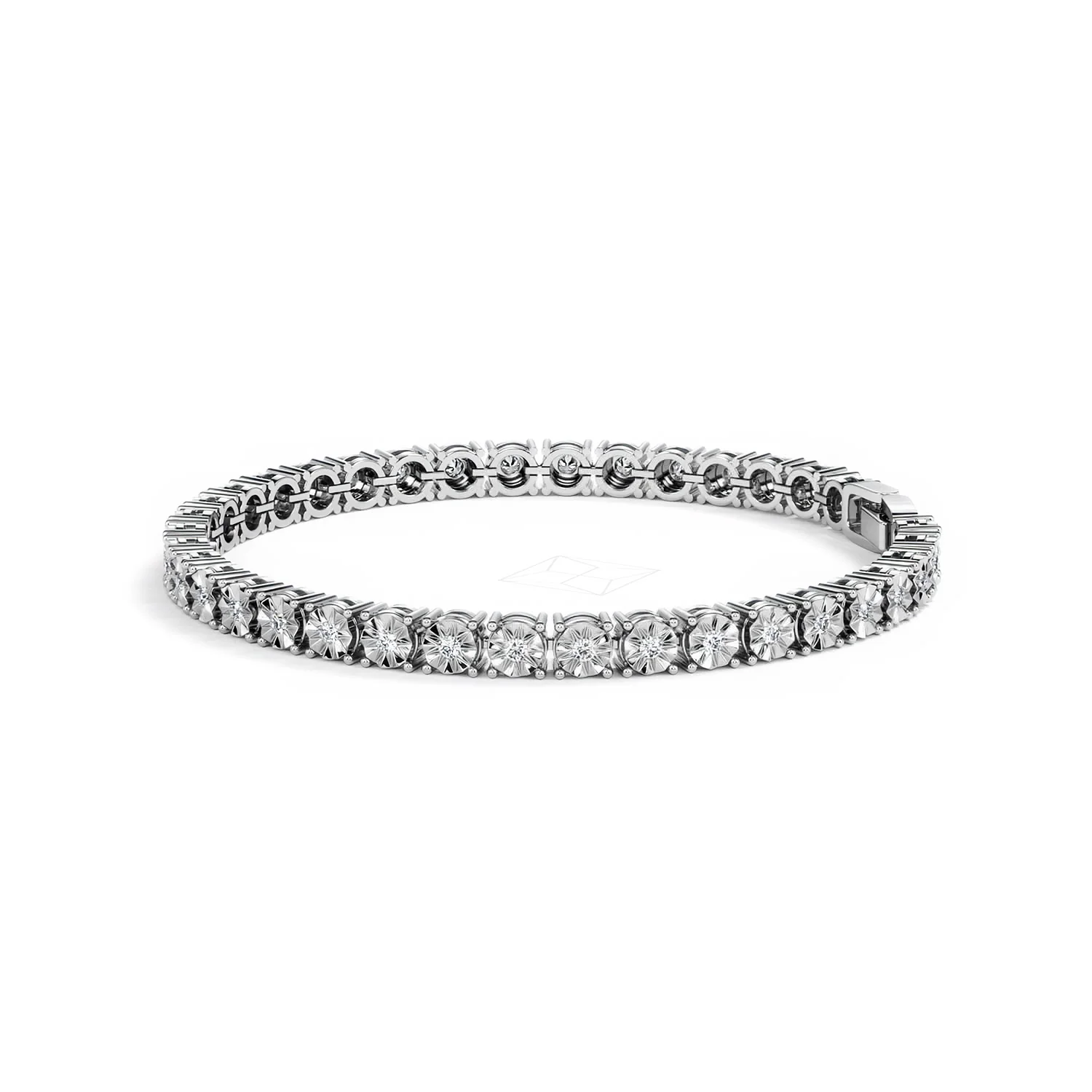 Mens Lab Diamond 1.00ct Tennis Bracelet in 925 Silver - Image 73