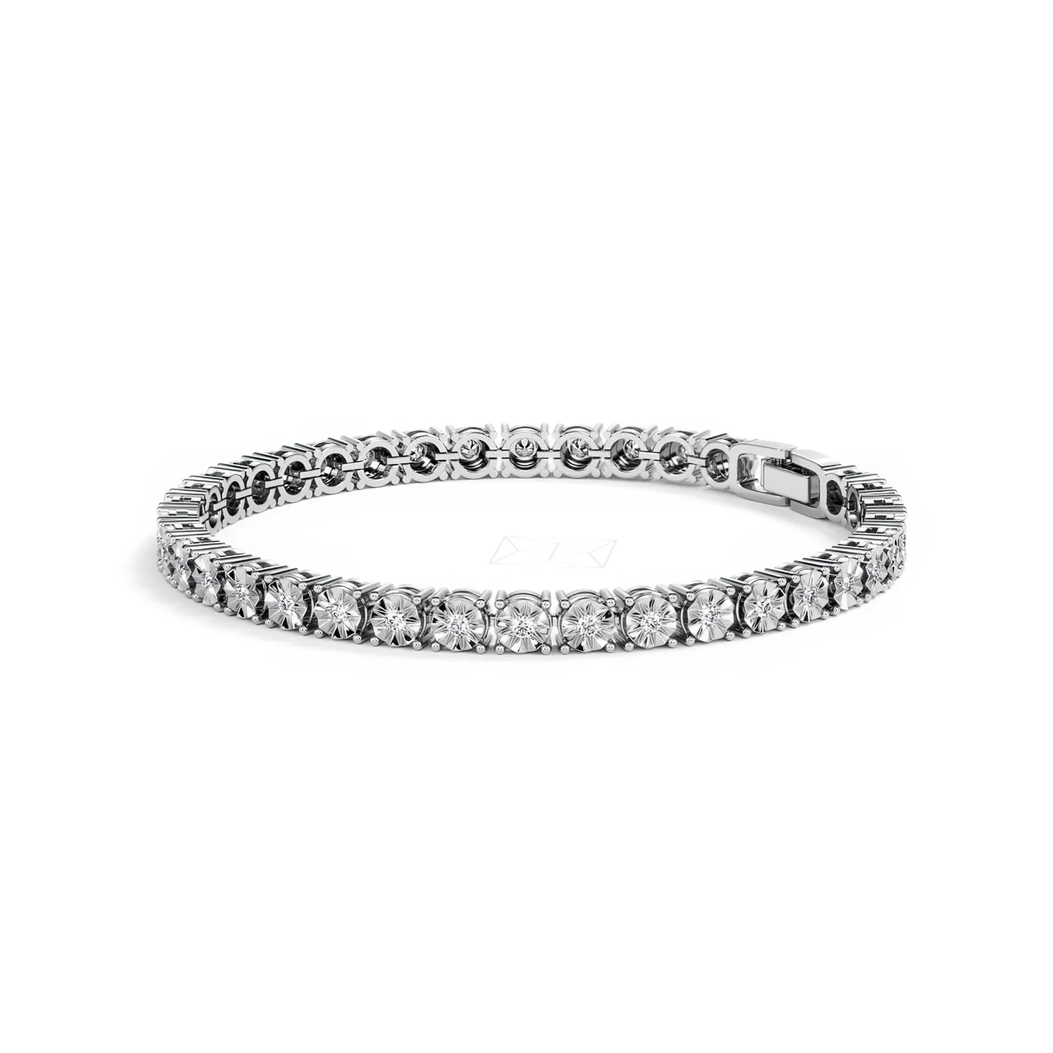Mens Lab Diamond 1.00ct Tennis Bracelet in 925 Silver - Image 77