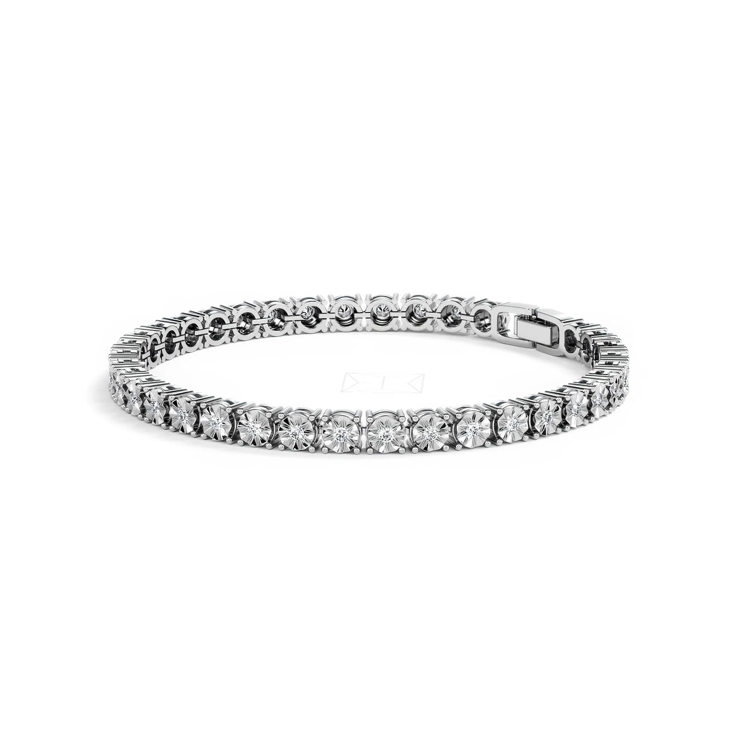 Mens Lab Diamond 1.00ct Tennis Bracelet in 925 Silver - Image 78