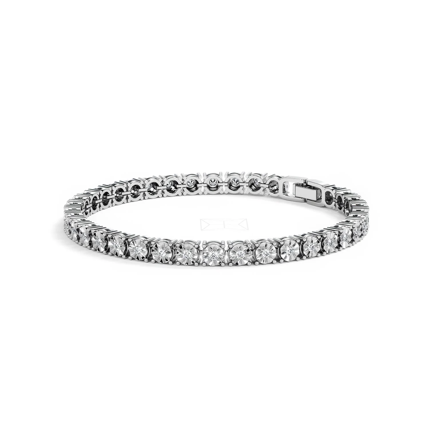 Mens Lab Diamond 1.00ct Tennis Bracelet in 925 Silver - Image 79