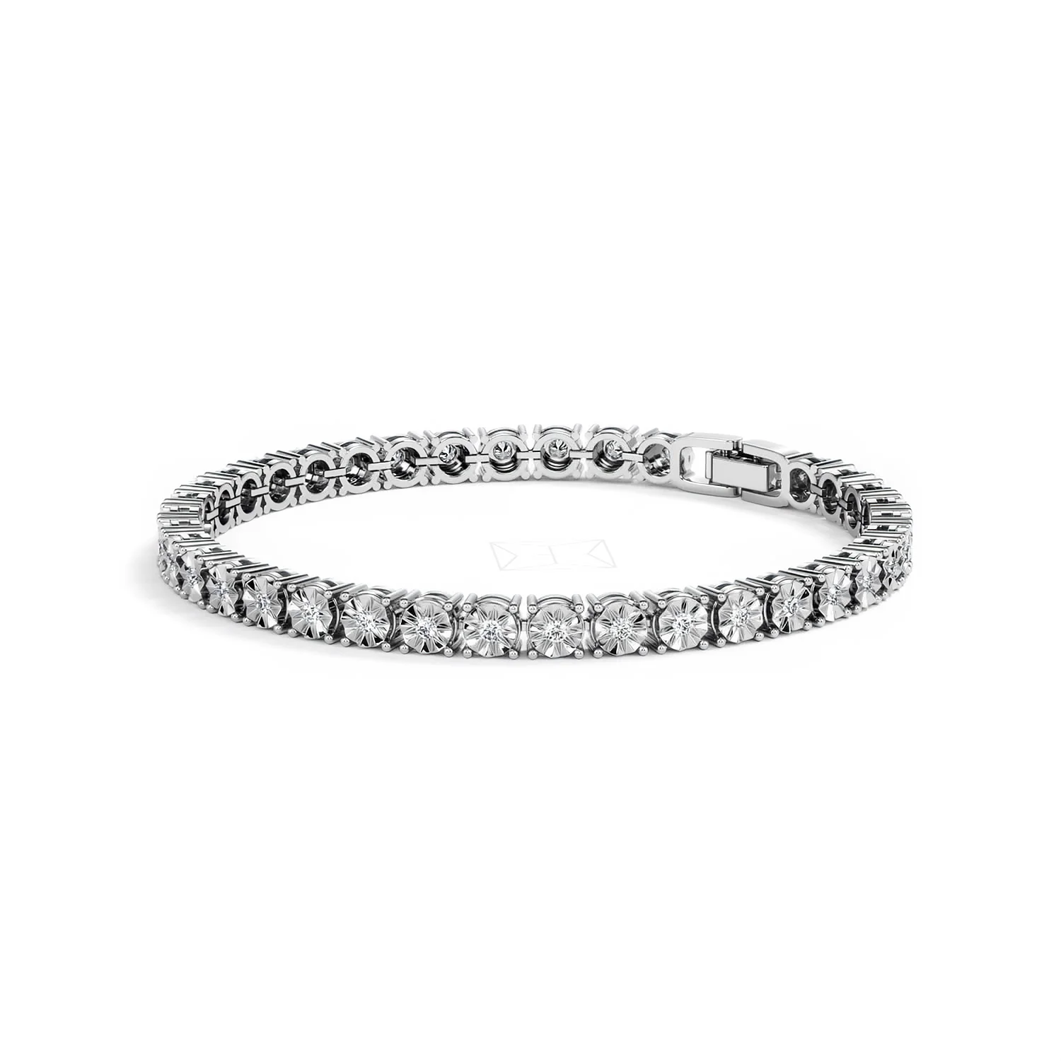 Mens Lab Diamond 1.00ct Tennis Bracelet in 925 Silver - Image 80